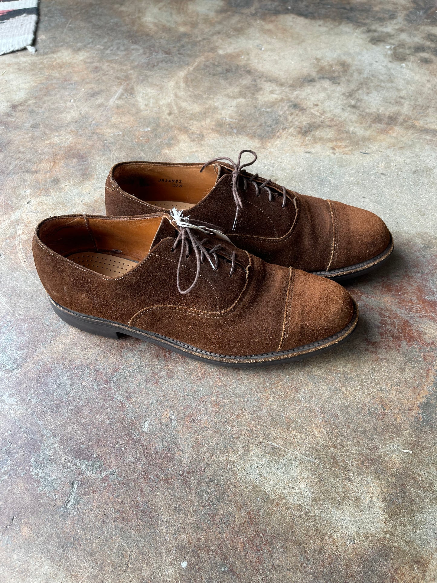 Vintage Brooks Brothers Suede Cap Toe Shoe | M10