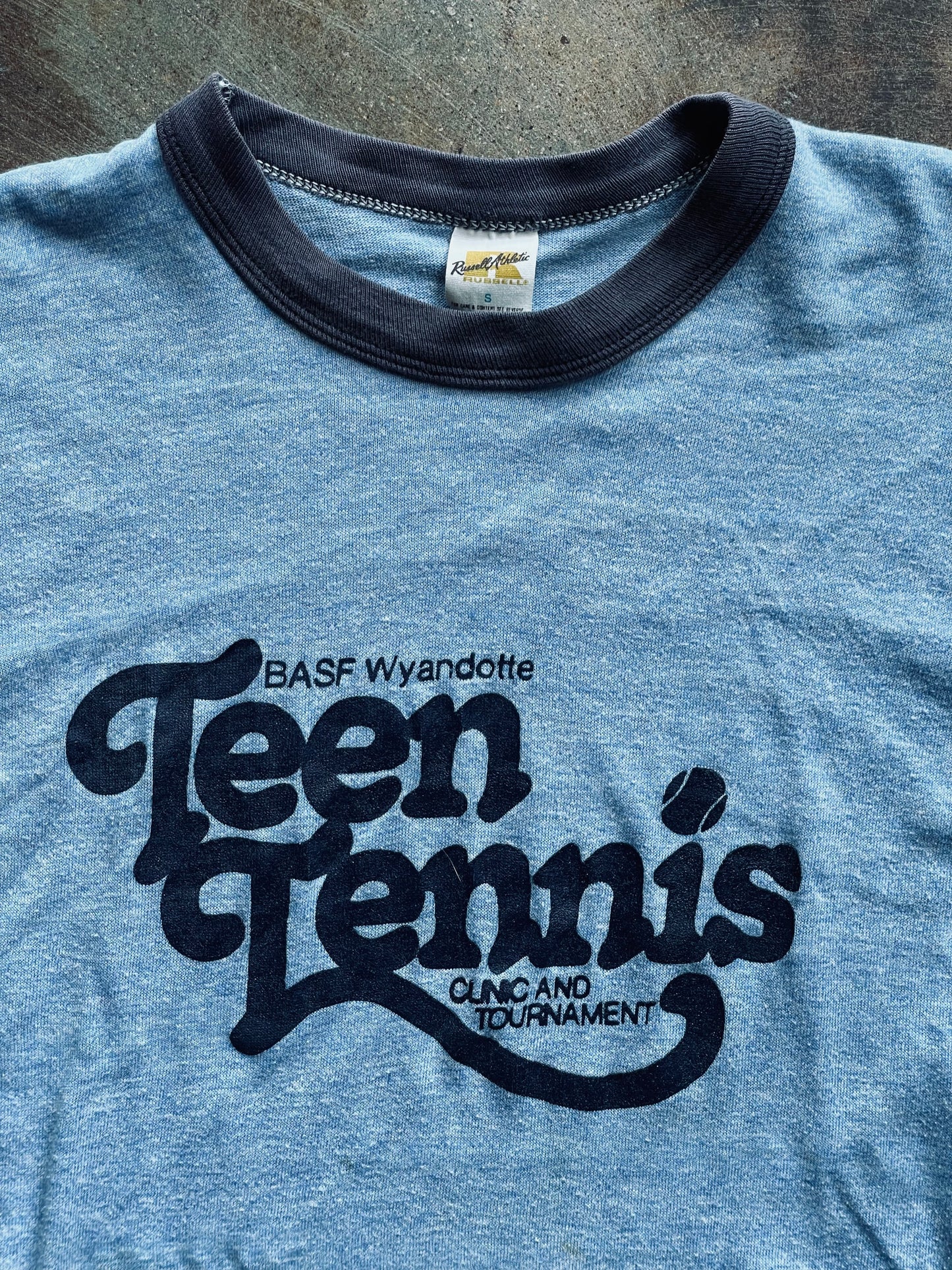 1970’s Russell Athletics “Teen Tennis” Ringer Tee | Small