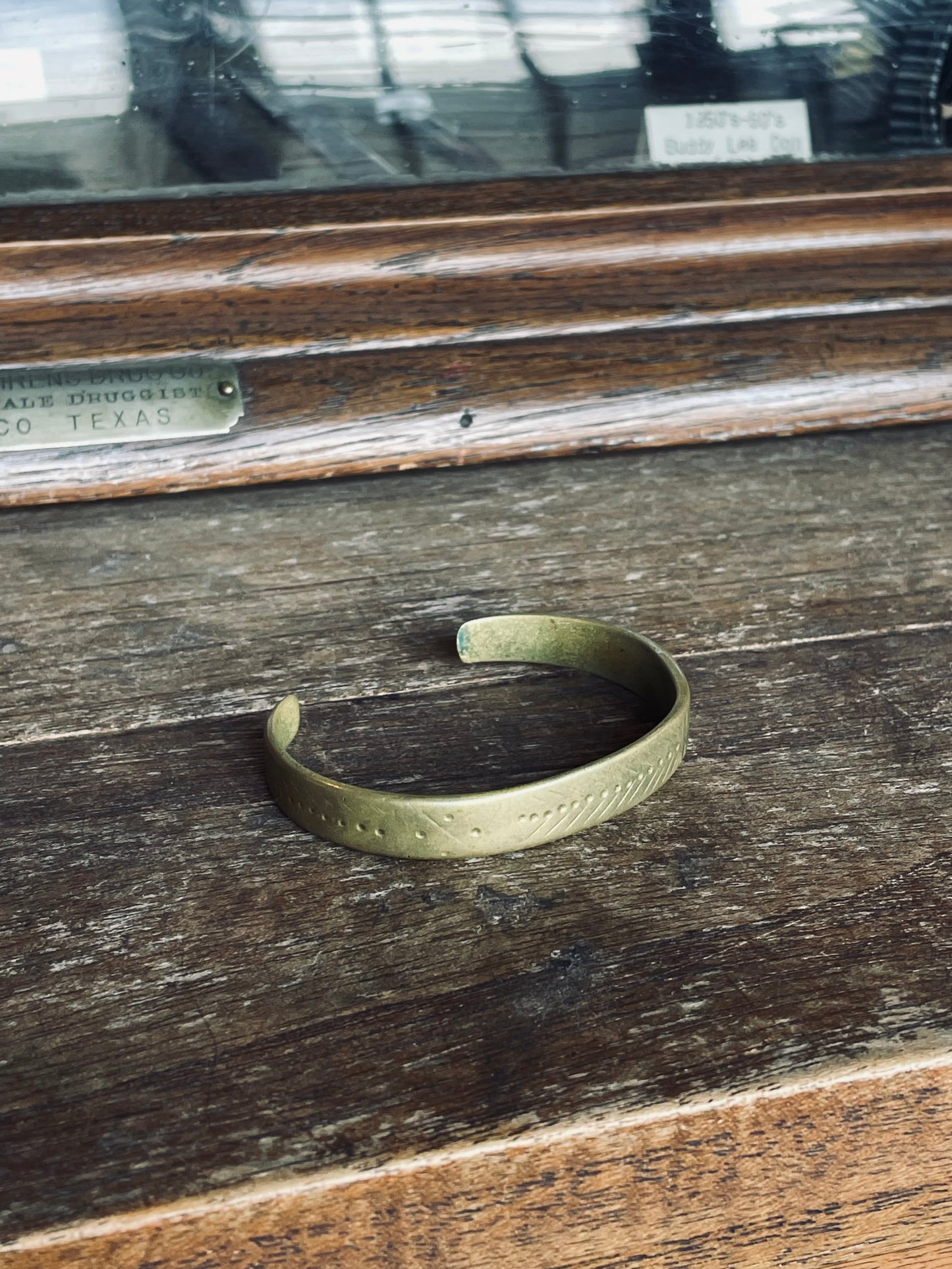Vintage Solid Brass Cuff