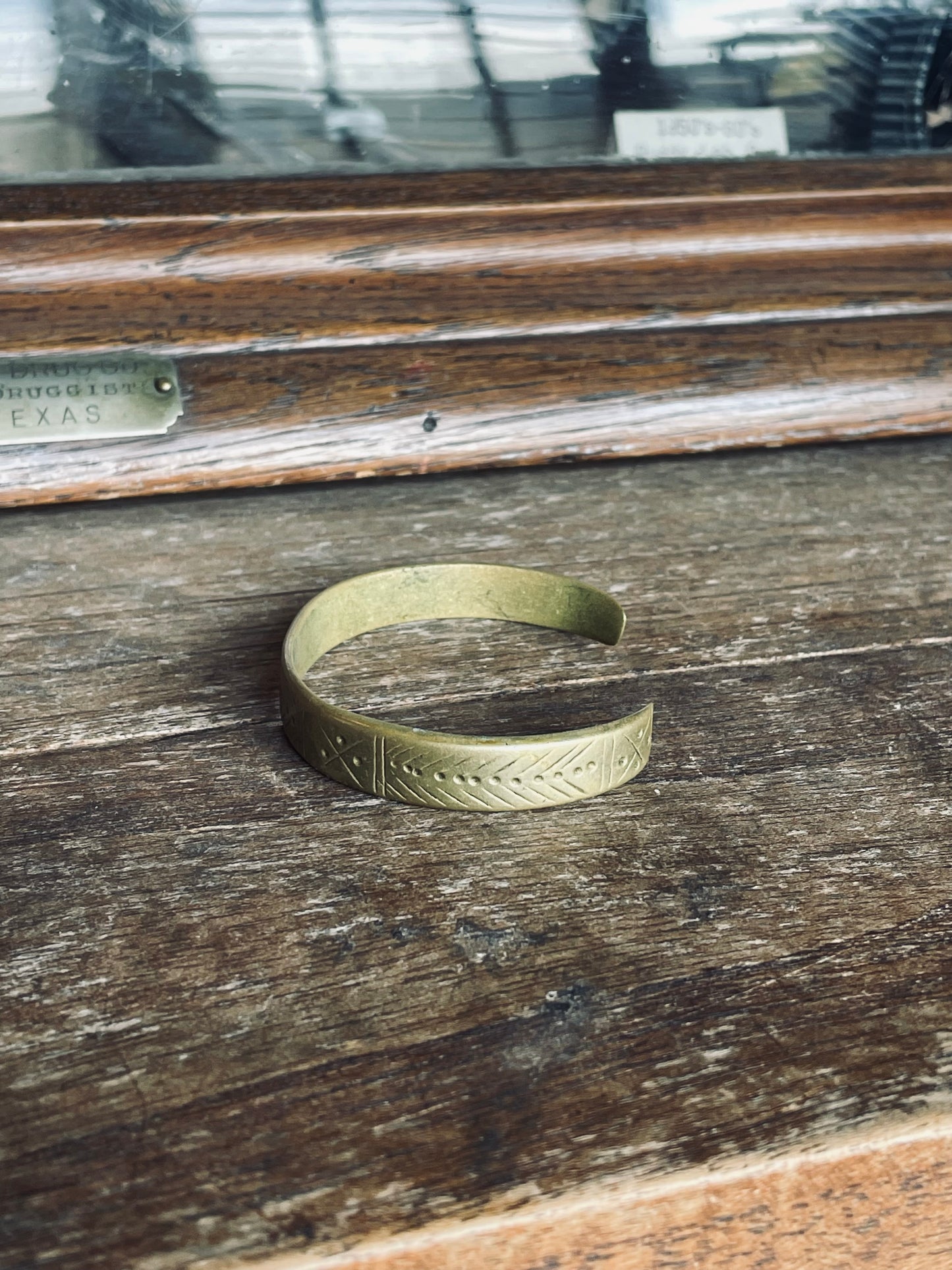 Vintage Solid Brass Cuff