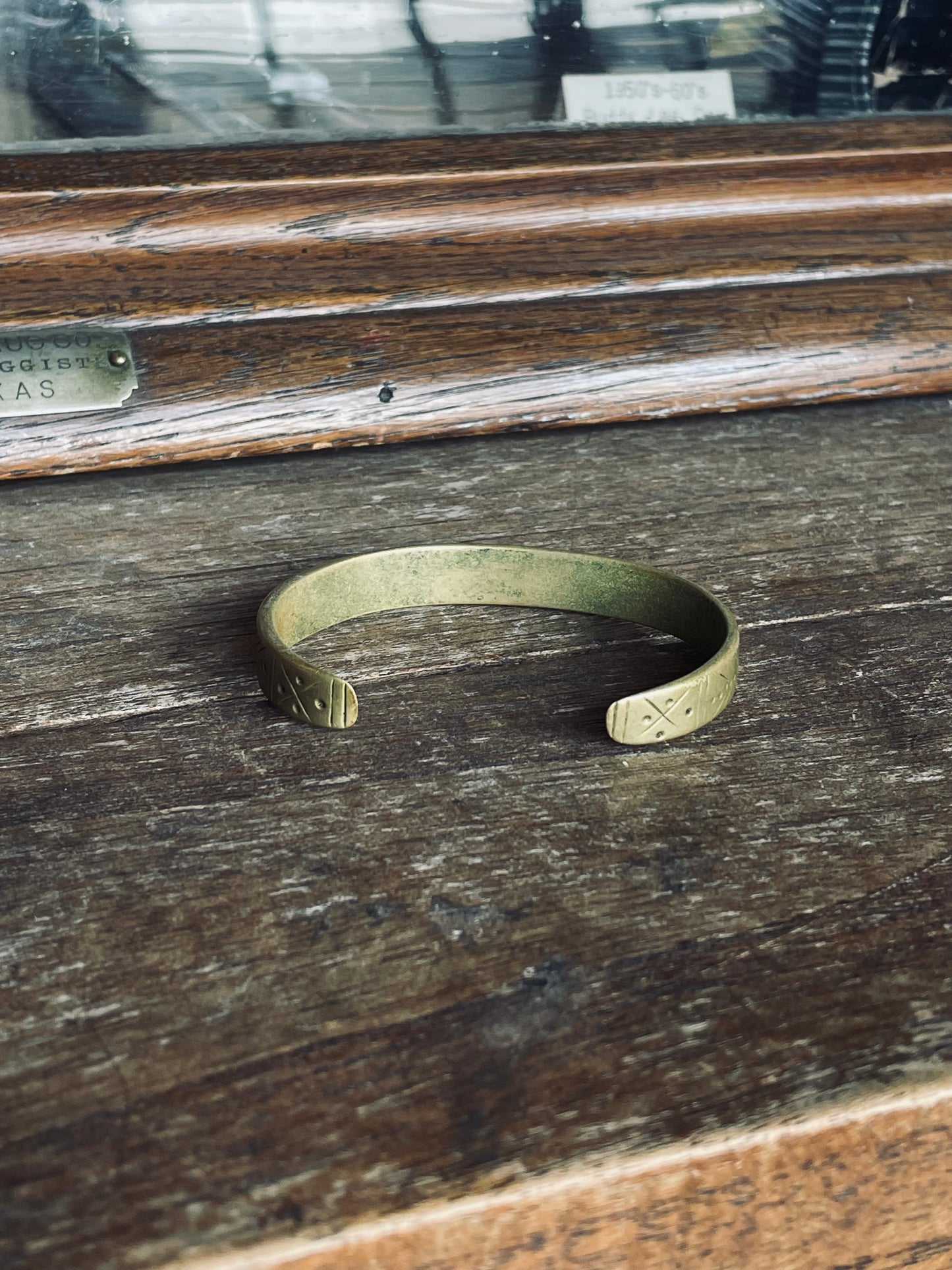 Vintage Solid Brass Cuff