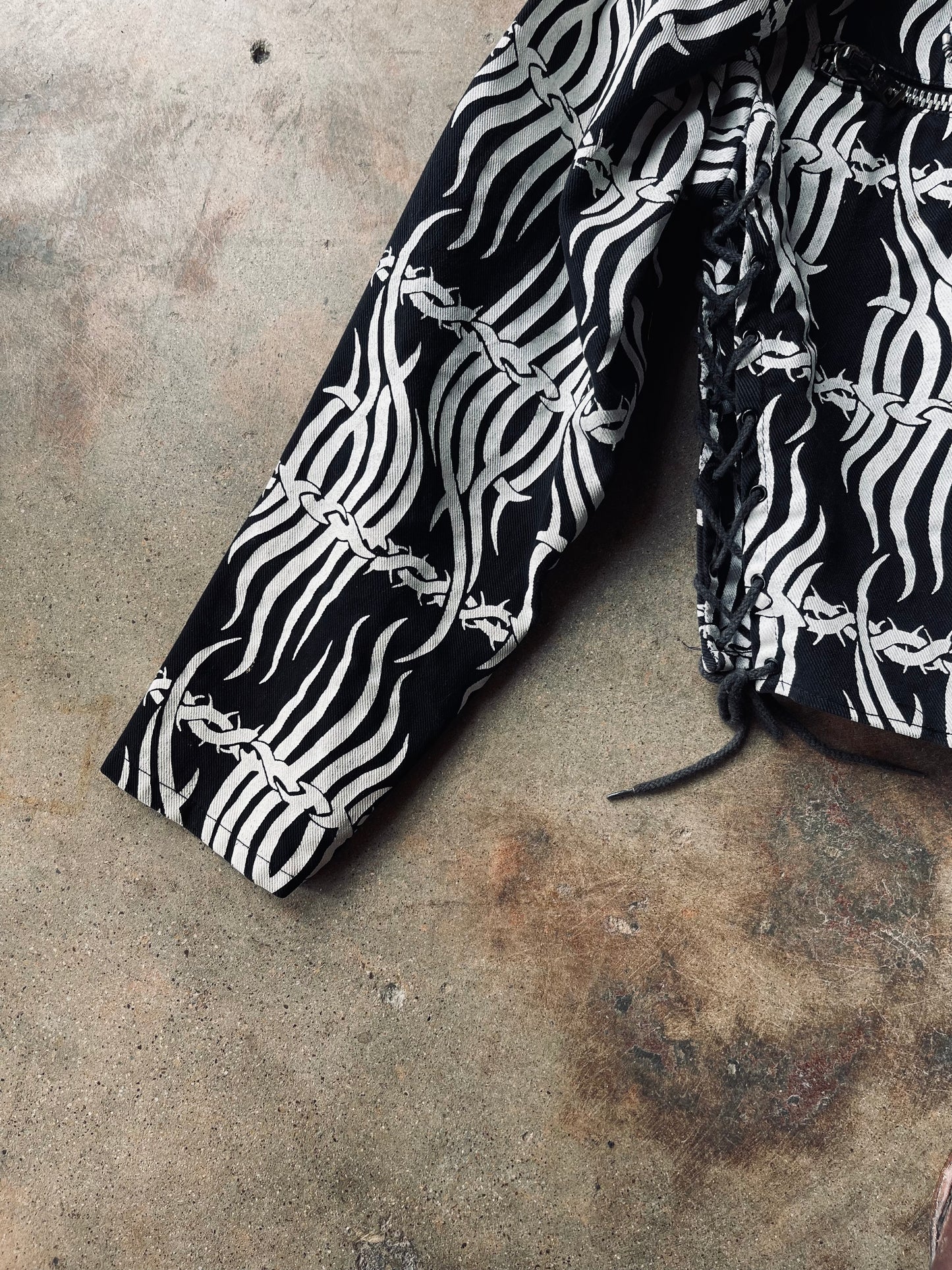 1990’s Lip Service Barbed Wire Moto Jacket | Medium