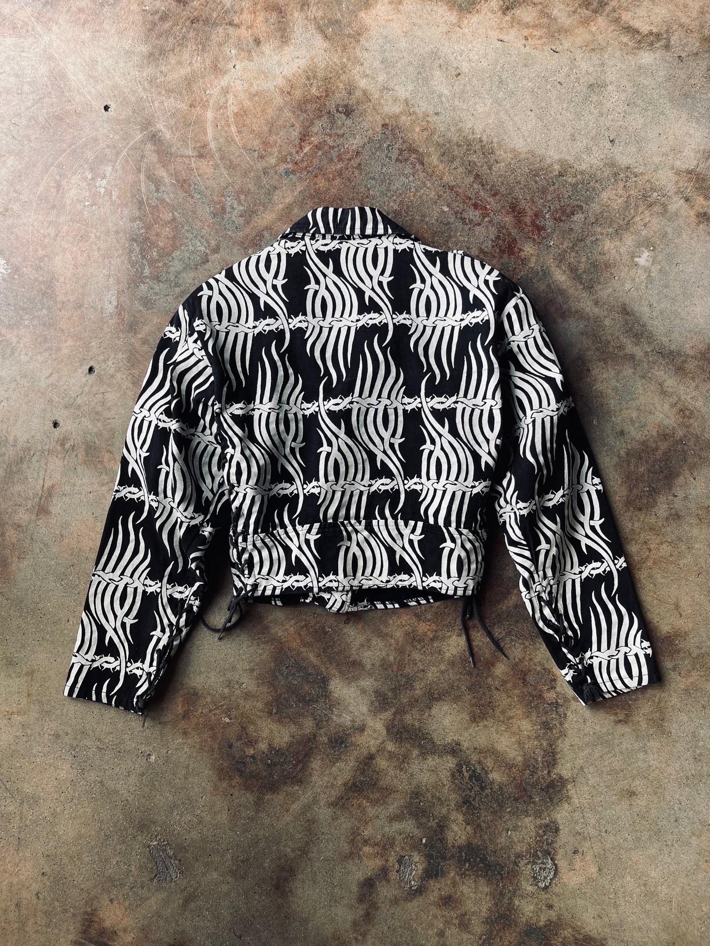 1990’s Lip Service Barbed Wire Moto Jacket | Medium
