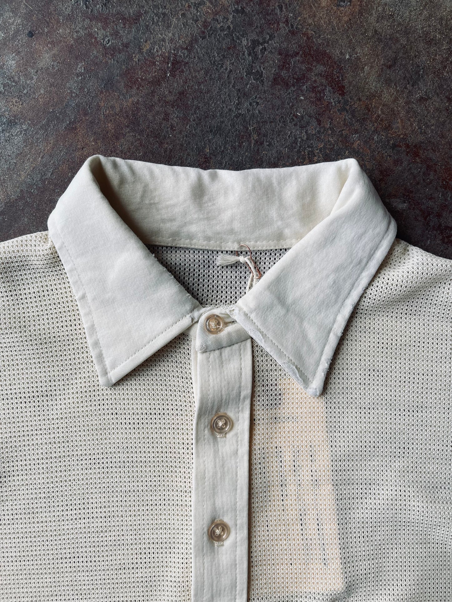 1970’s Munsingwear Mesh Knit Polo | Large