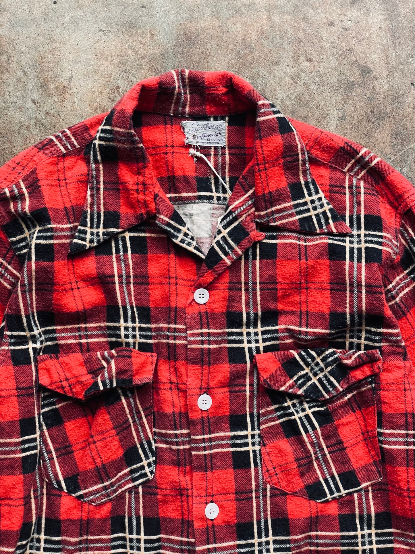 1940’s Sportswear Printed Flannel | Medium