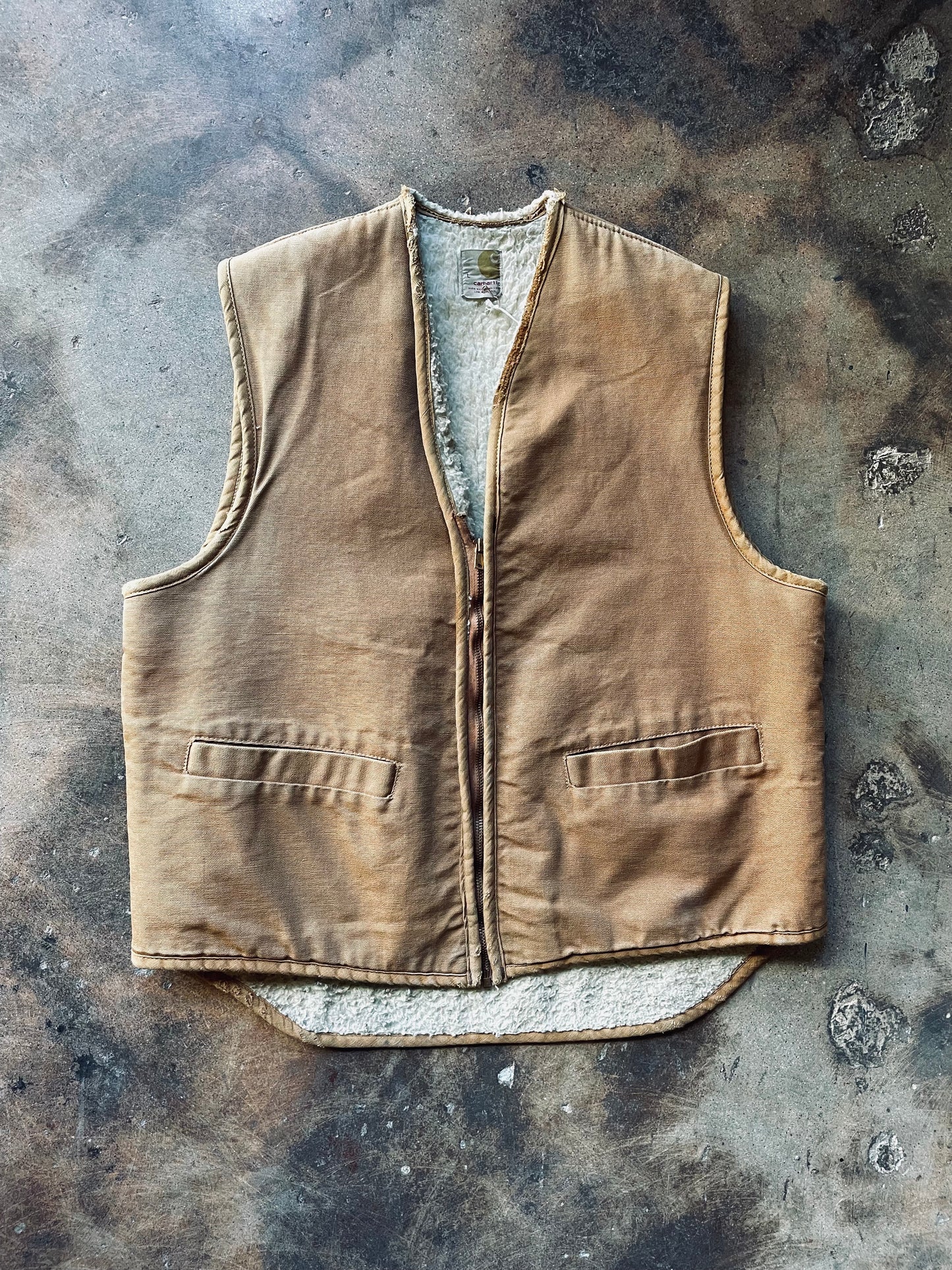 1970’s Carhartt Sherpa Lined Vest | Large