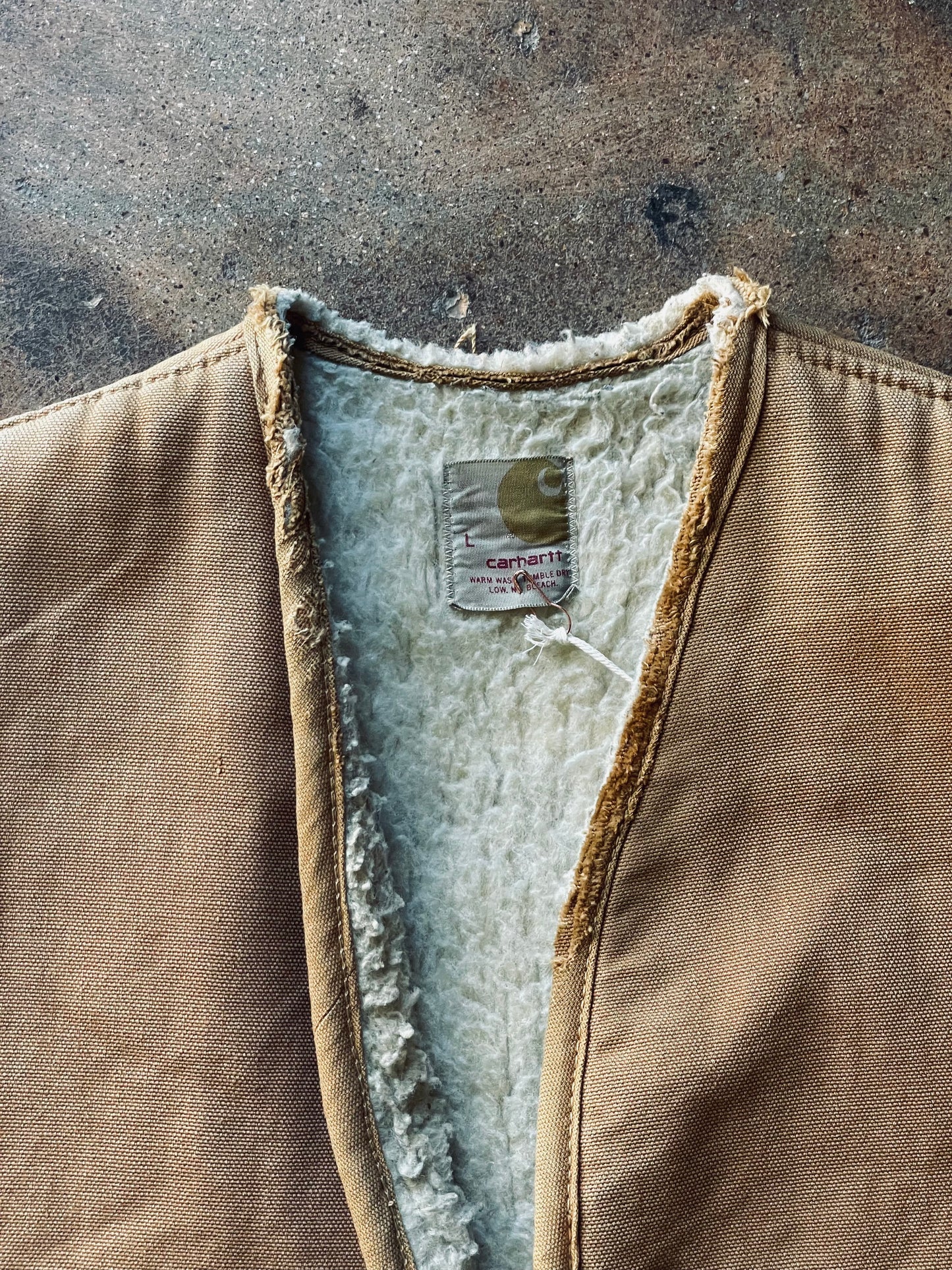1970’s Carhartt Sherpa Lined Vest | Large