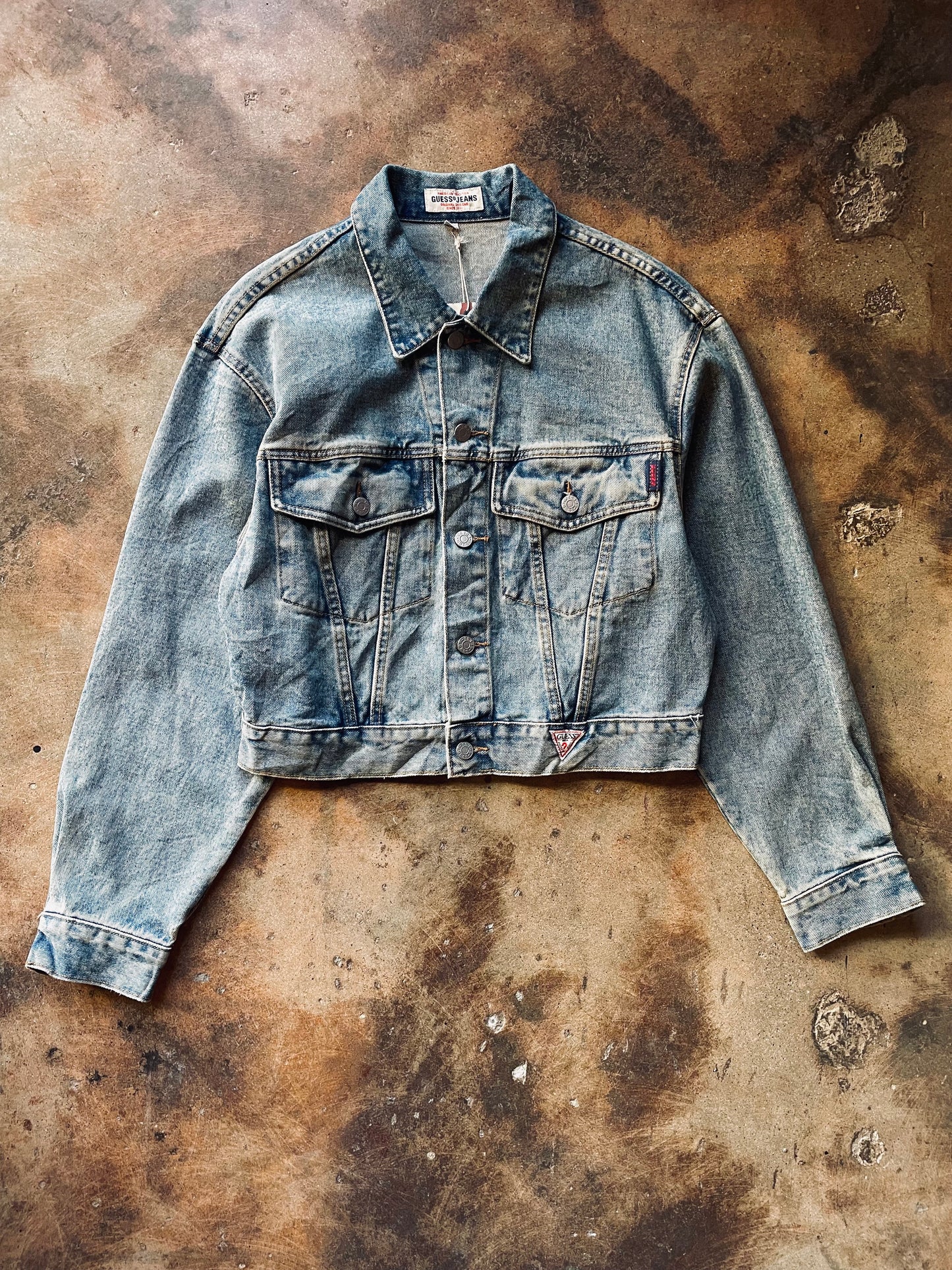 1980’s-90’s Guess Cropped Denim Jacket | Small