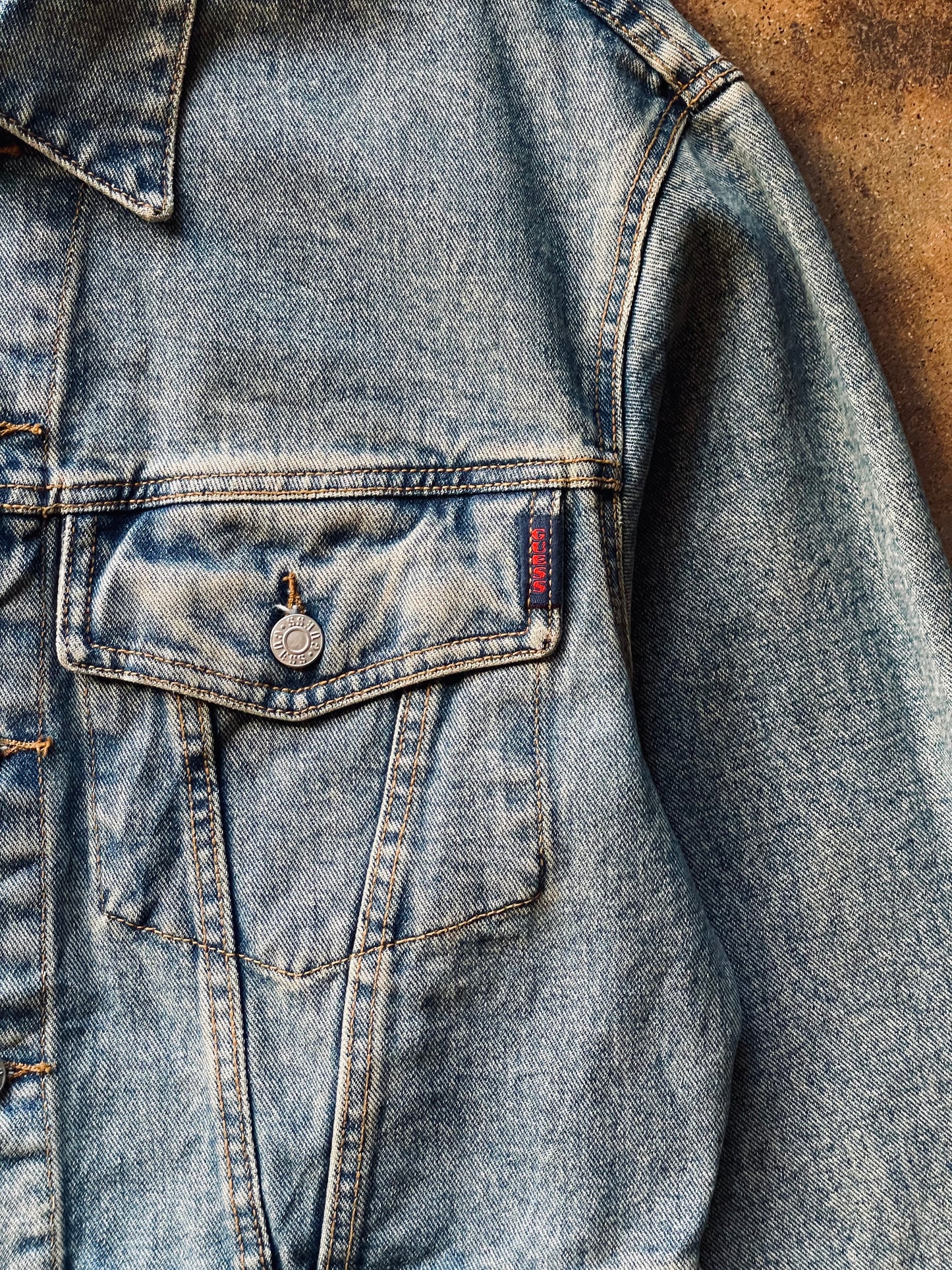 1980’s-90’s Guess Cropped Denim Jacket | Small