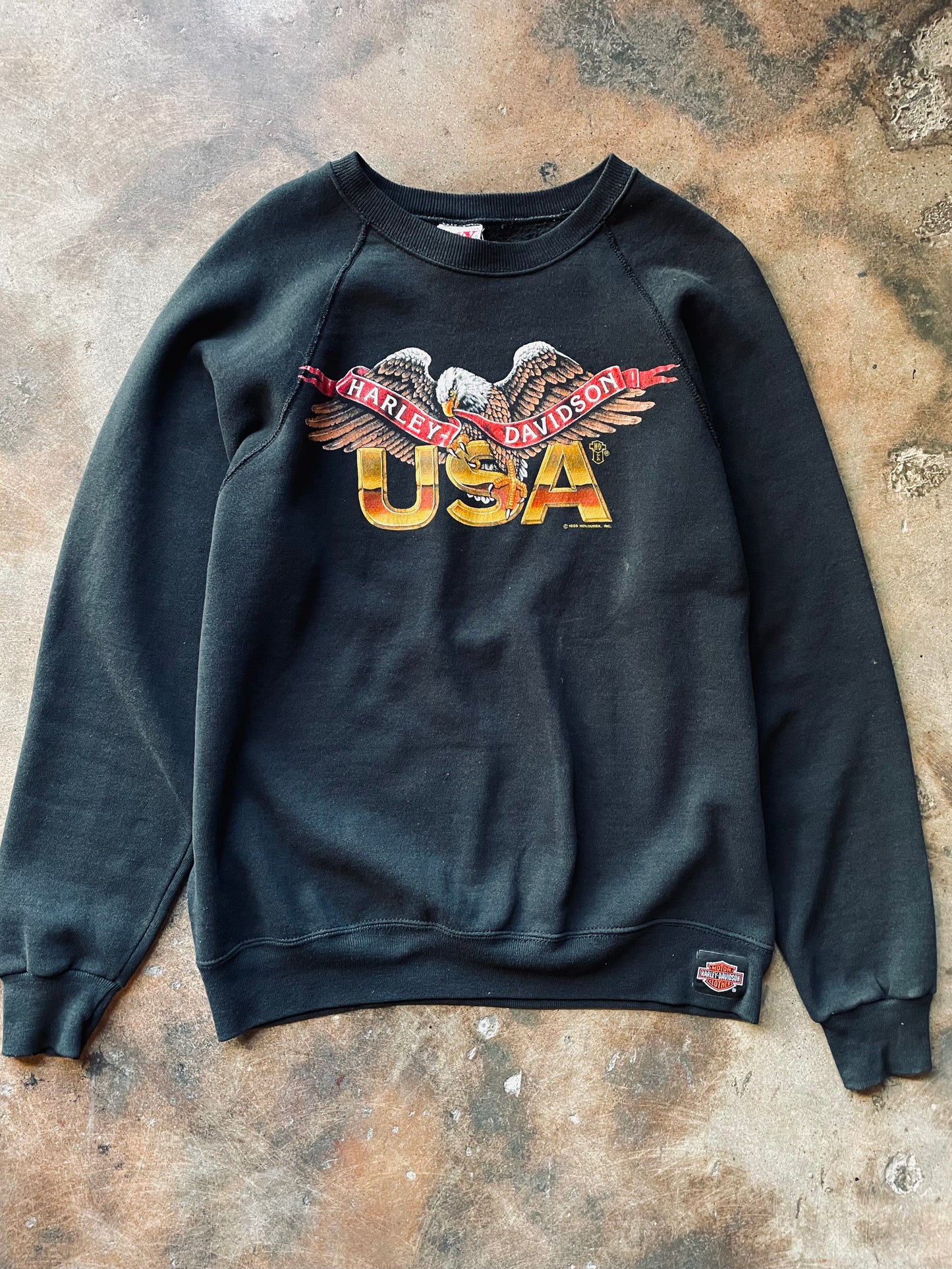 1990’s Harley-Davidson Raglan Sleeve Sweatshirt | Large