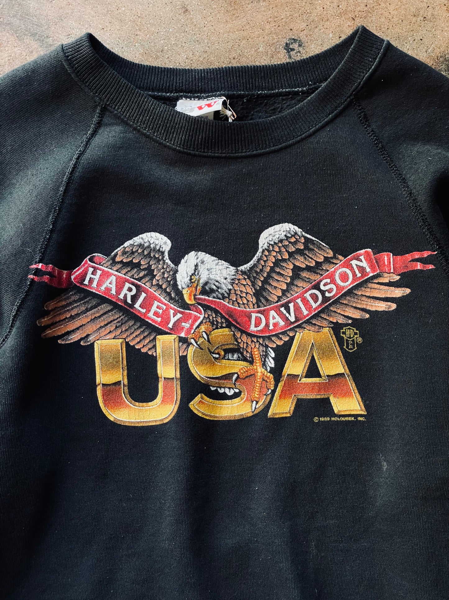 1990’s Harley-Davidson Raglan Sleeve Sweatshirt | Large