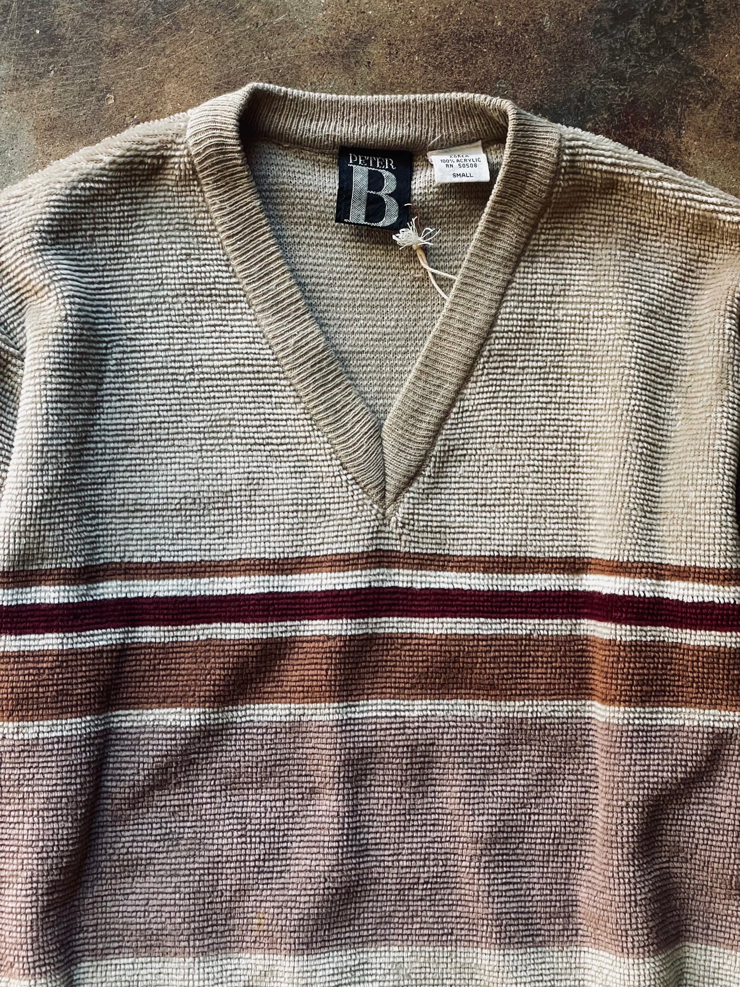 1970’s Peter B V-Neck Sweater | Small