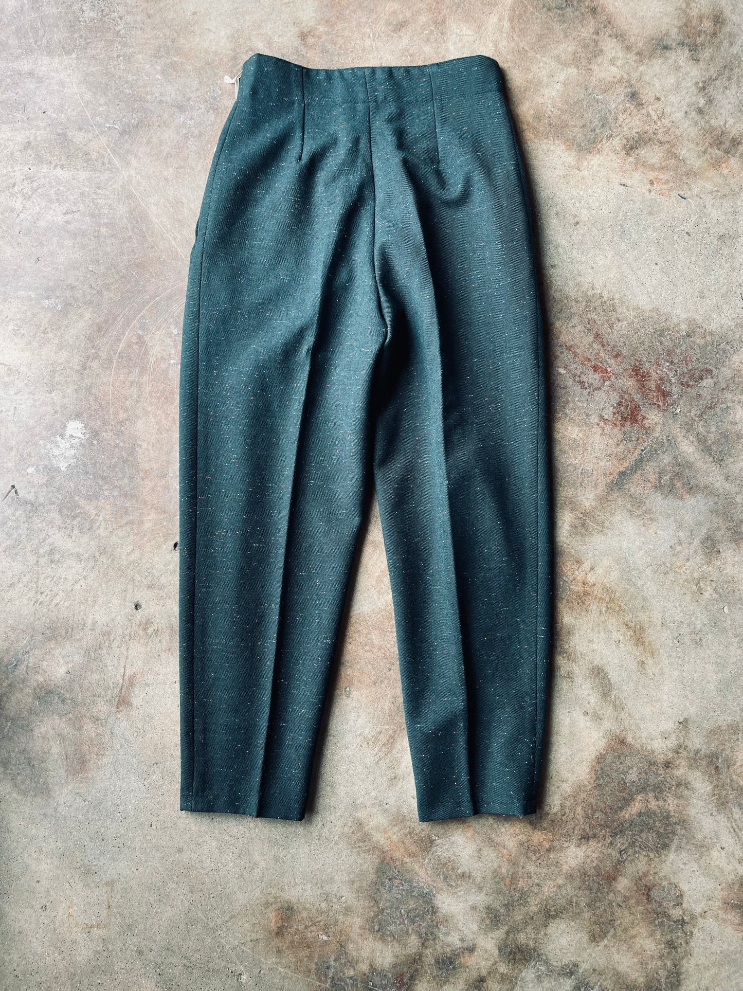 1980’s French Tweed Pleated Trousers | 27W