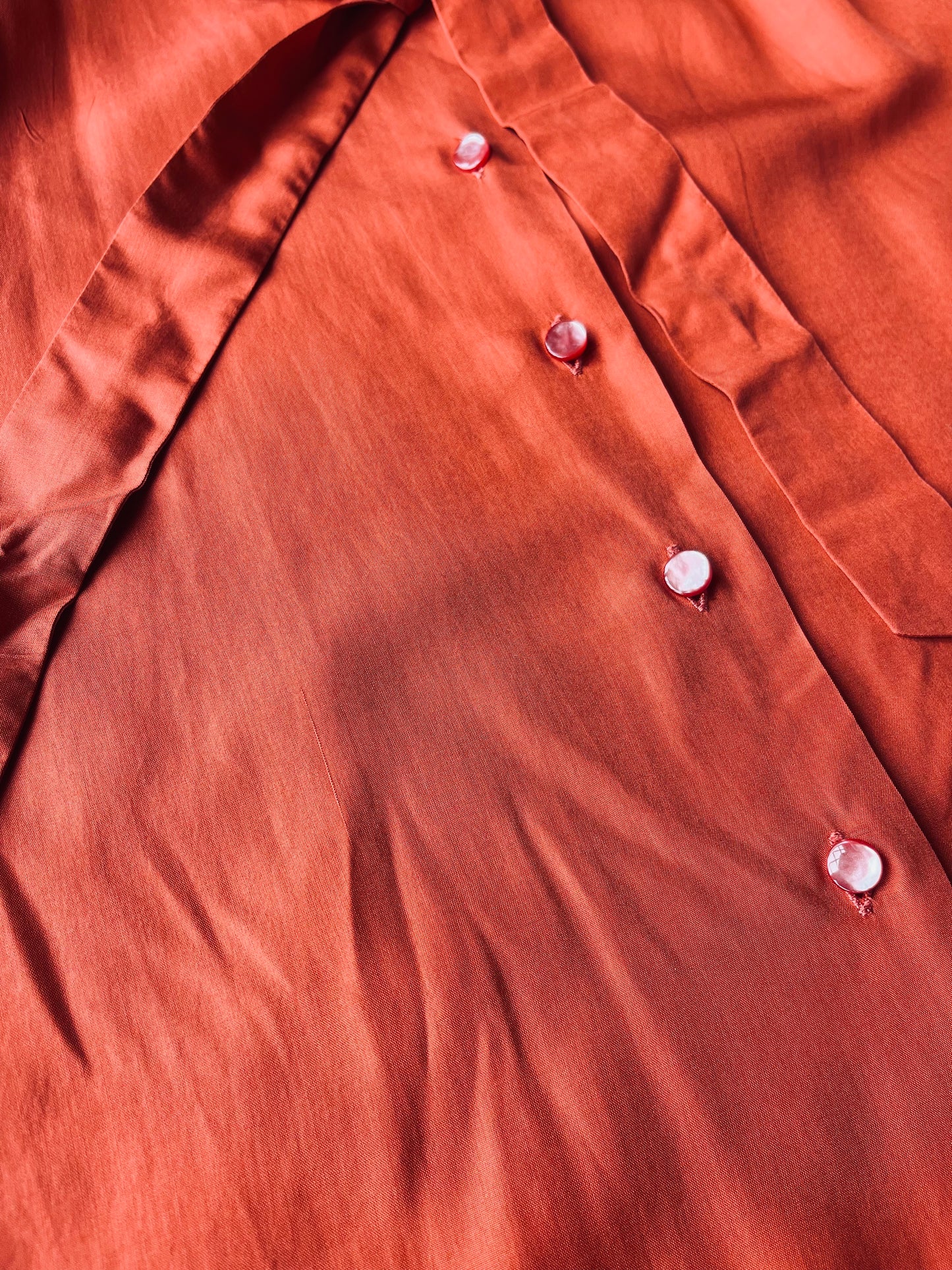 1960’s Silk Bow Tie Blouse | Medium