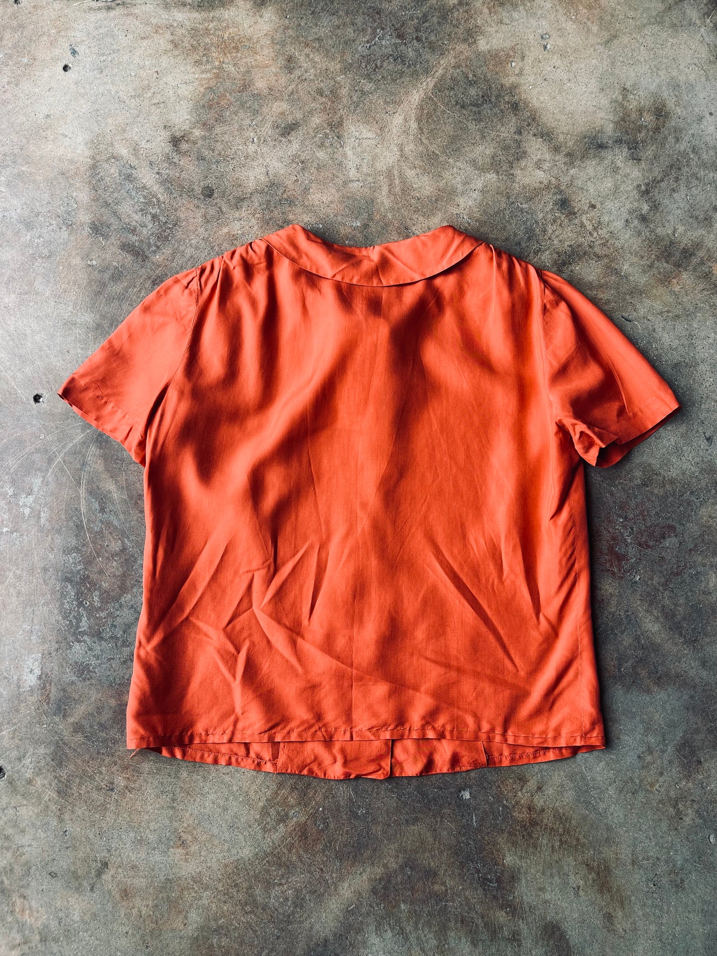 1960’s Silk Bow Tie Blouse | Medium