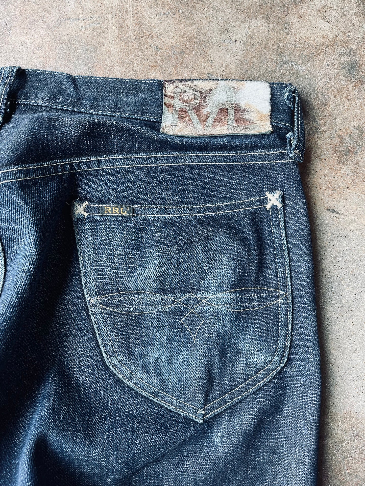 RRL High Slim Half Selvedge Denim | 35X34