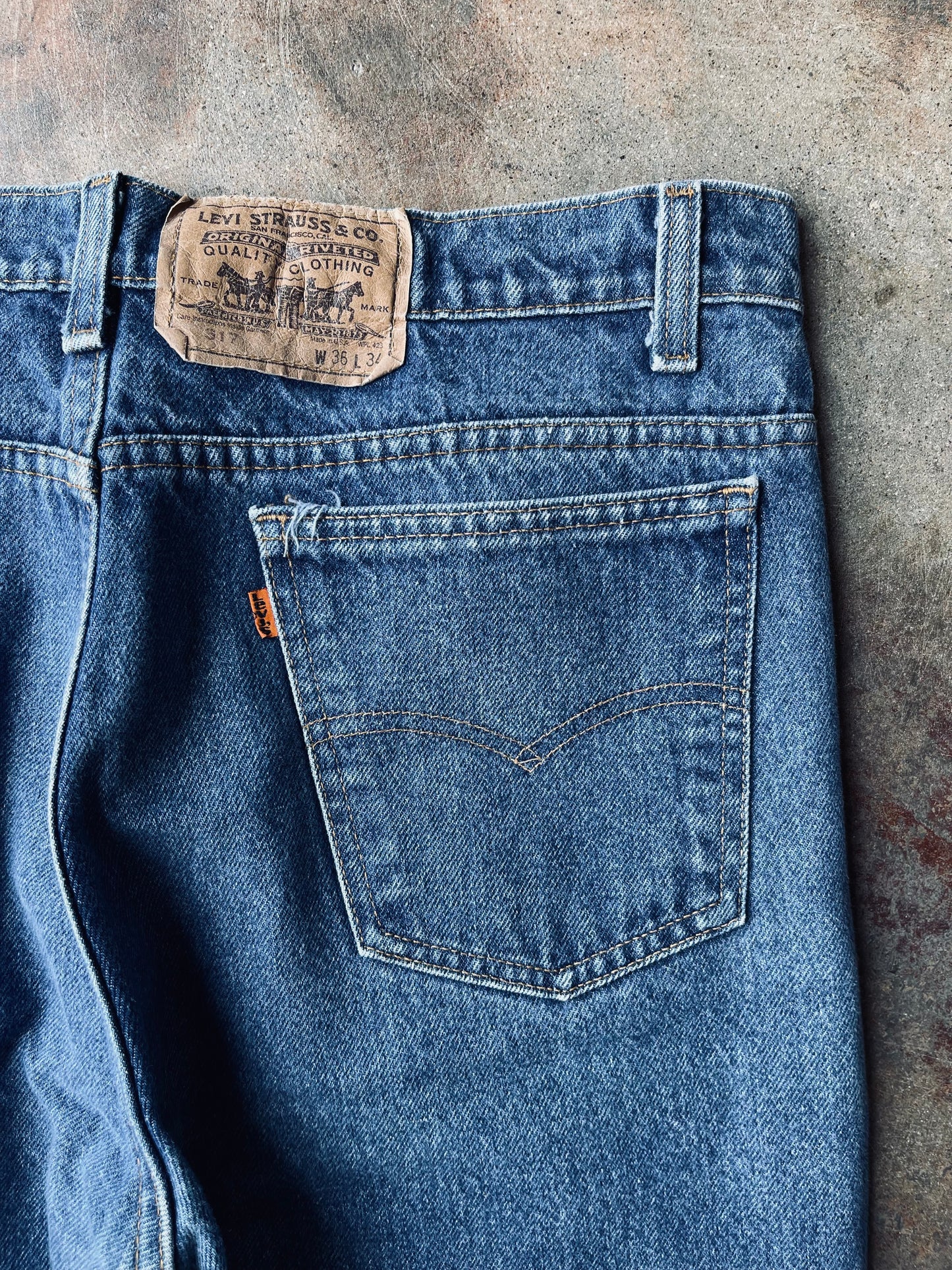 1980 Levi’s 517 Orange Tab Bootcut Denim | 36X34