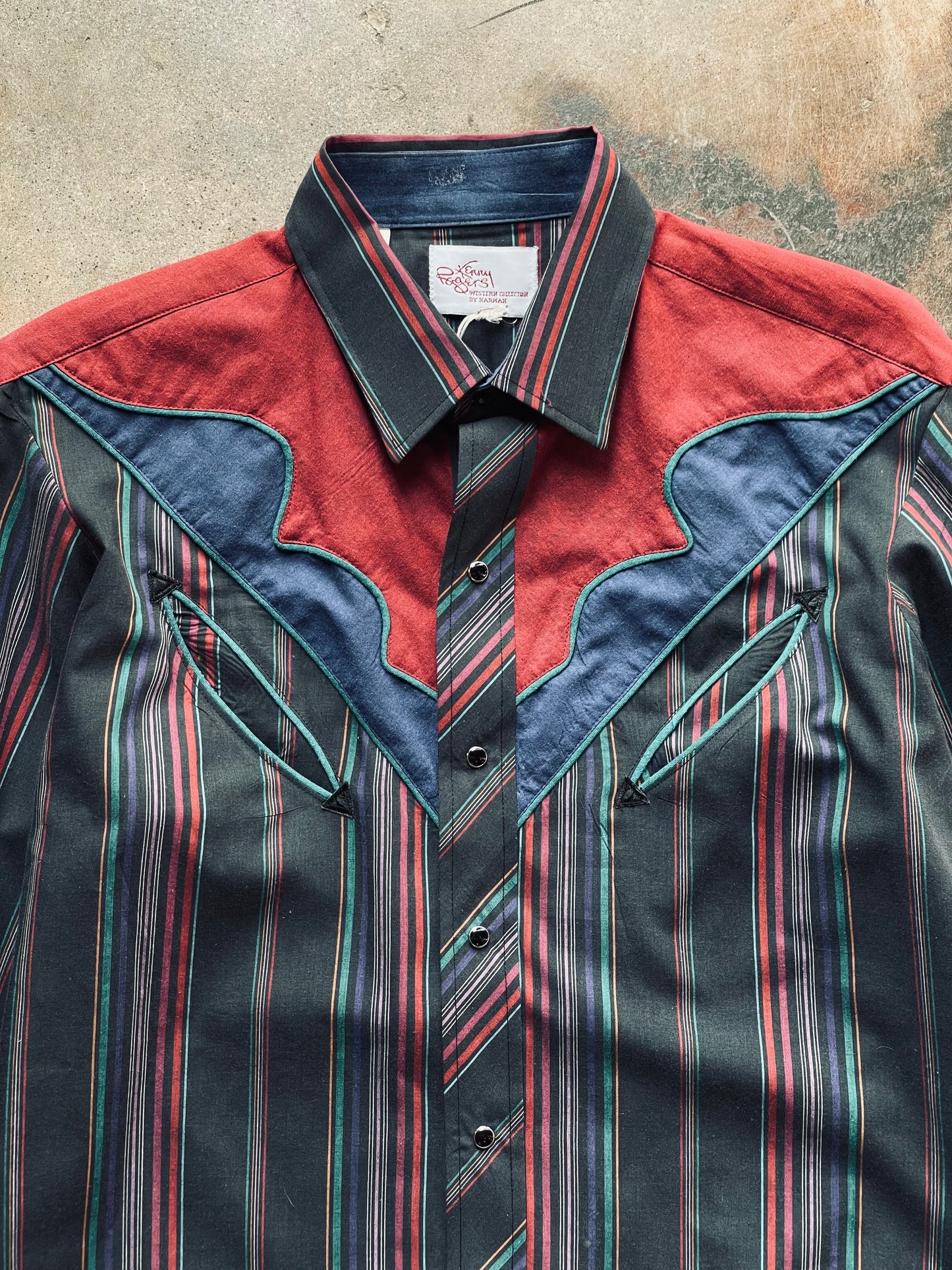 1980’s Kenny Rogers Western Pearl Snap | Large