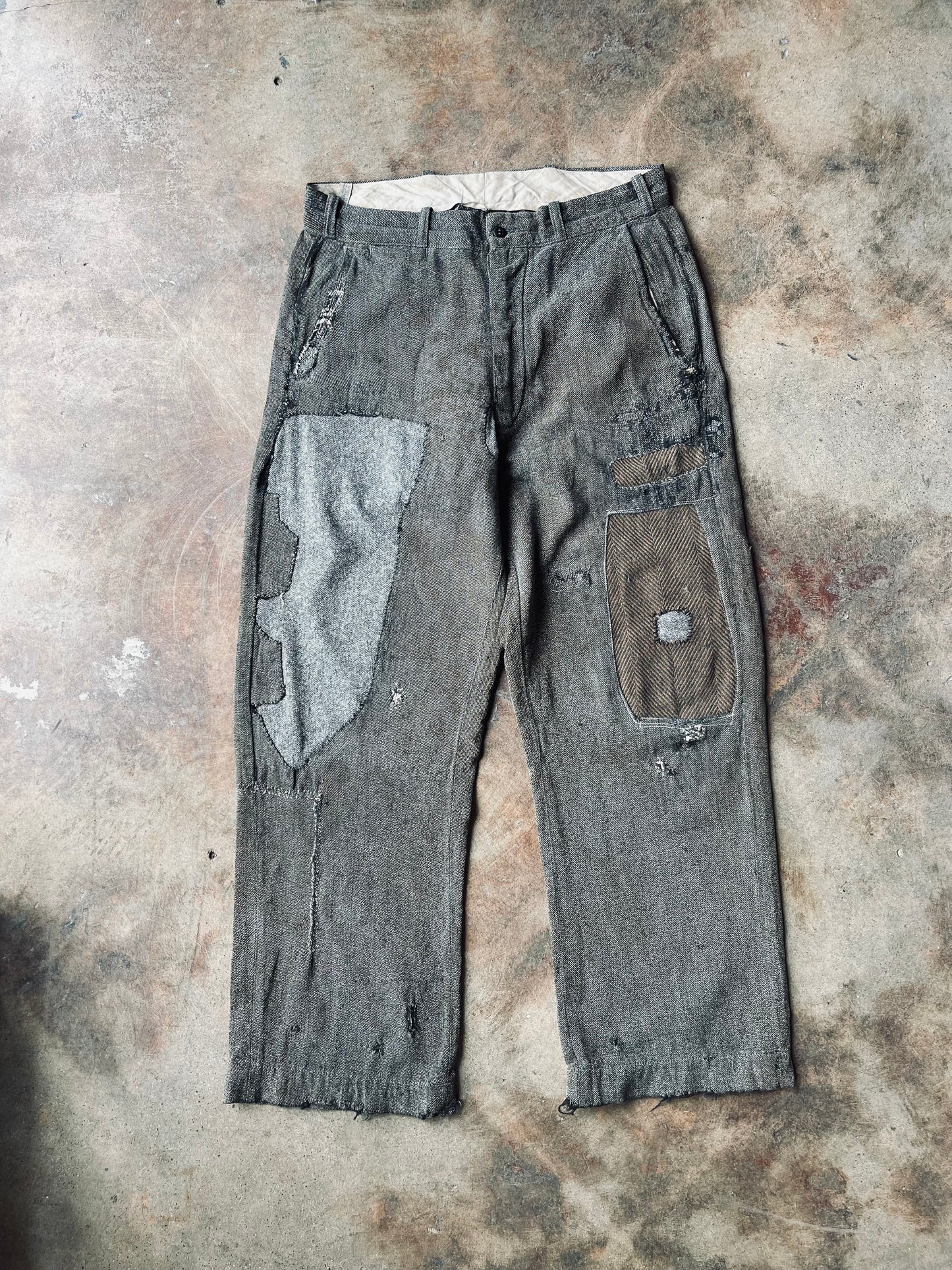 1930’s-40’s Salt & Pepper Work Chino | 31X28