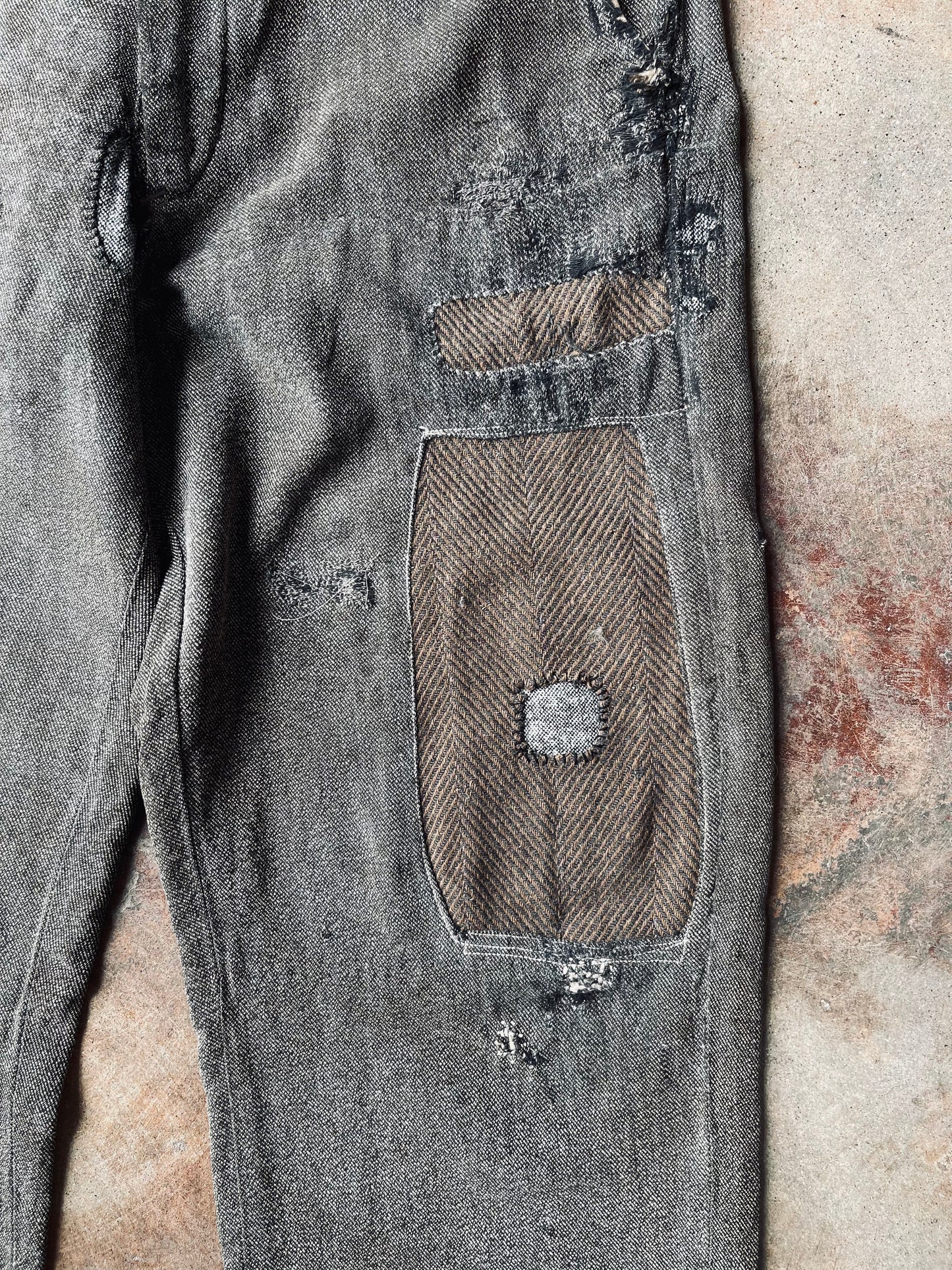 1930’s-40’s Salt & Pepper Work Chino | 31X28