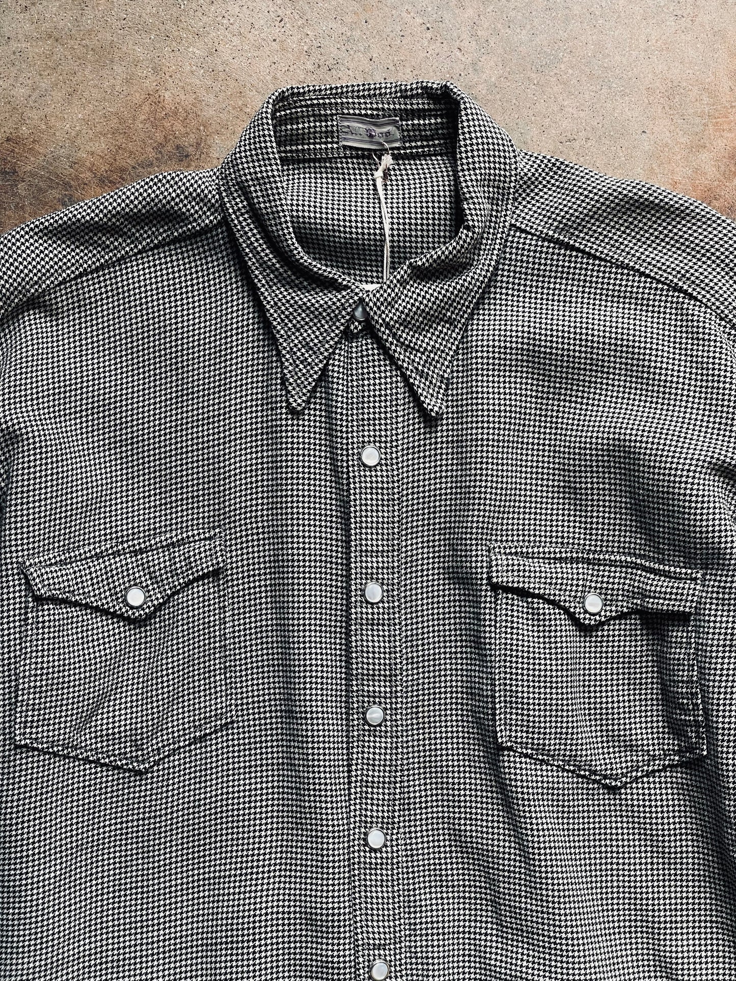1940’s Houndstooth Pearl Snap | Large