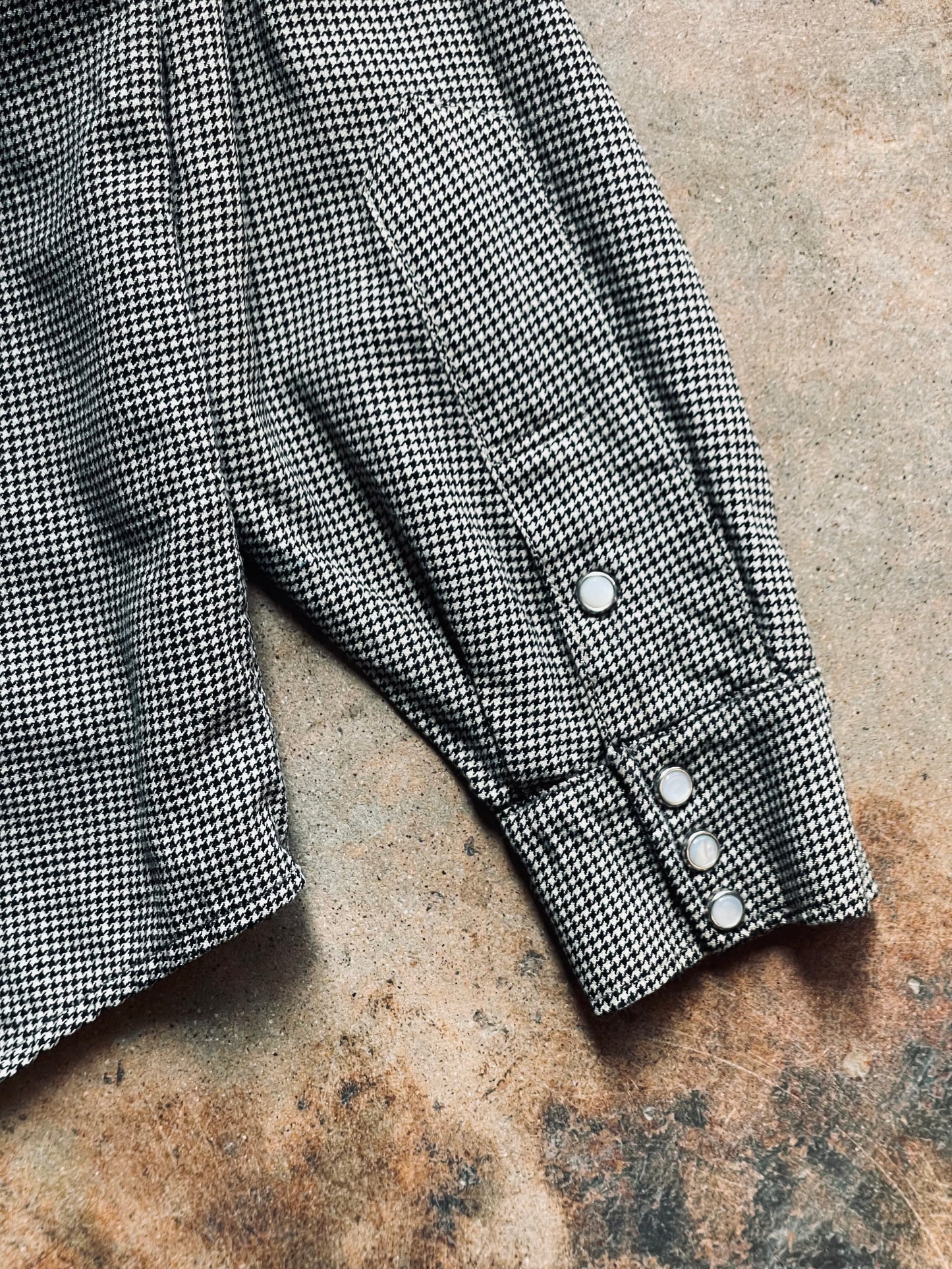 1940’s Houndstooth Pearl Snap | Large