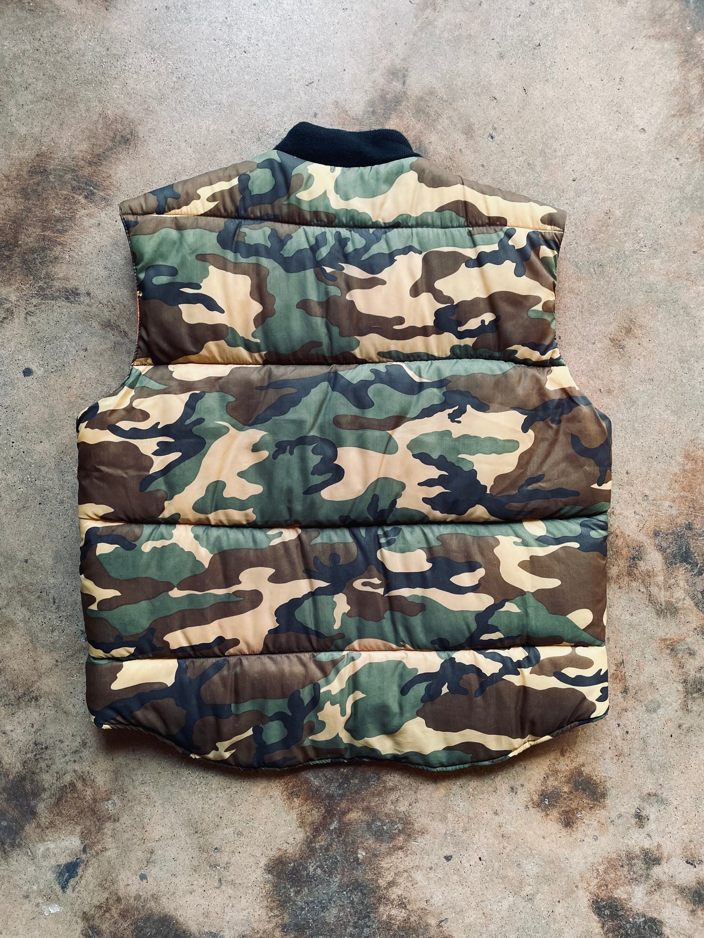 Vintage Western Field Reversible Quilted Vest | Large