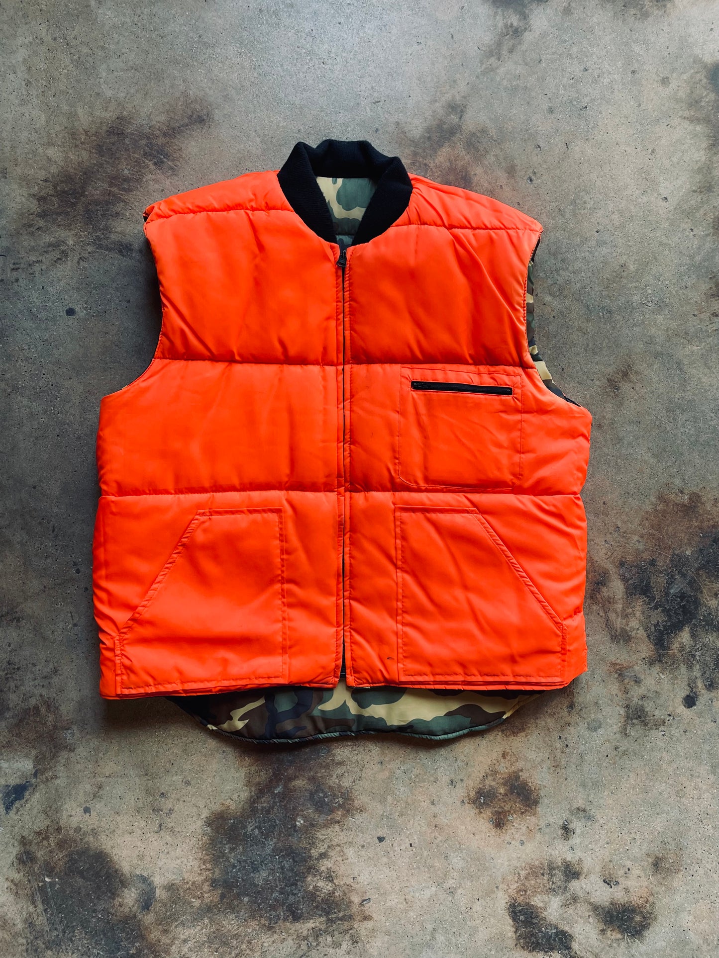 Vintage Western Field Reversible Quilted Vest | Large