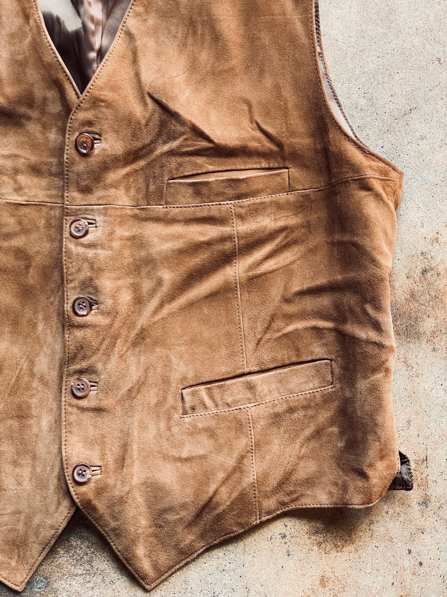 1990’s Suede Vest | Large