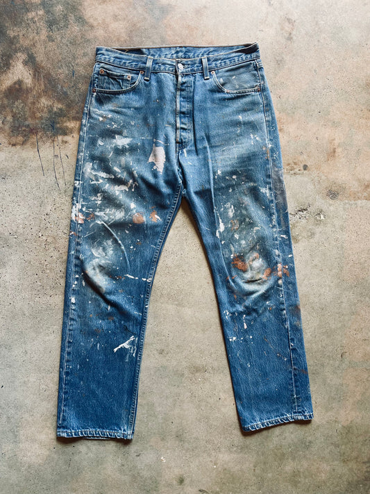 1999 Levi’s 501 Painted Denim | 35x32