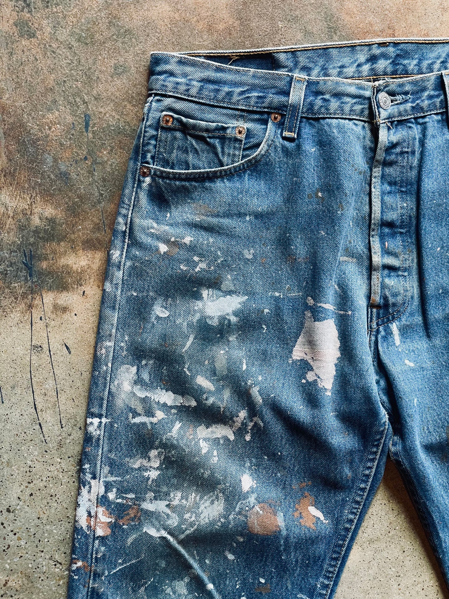 1999 Levi’s 501 Painted Denim | 35x32