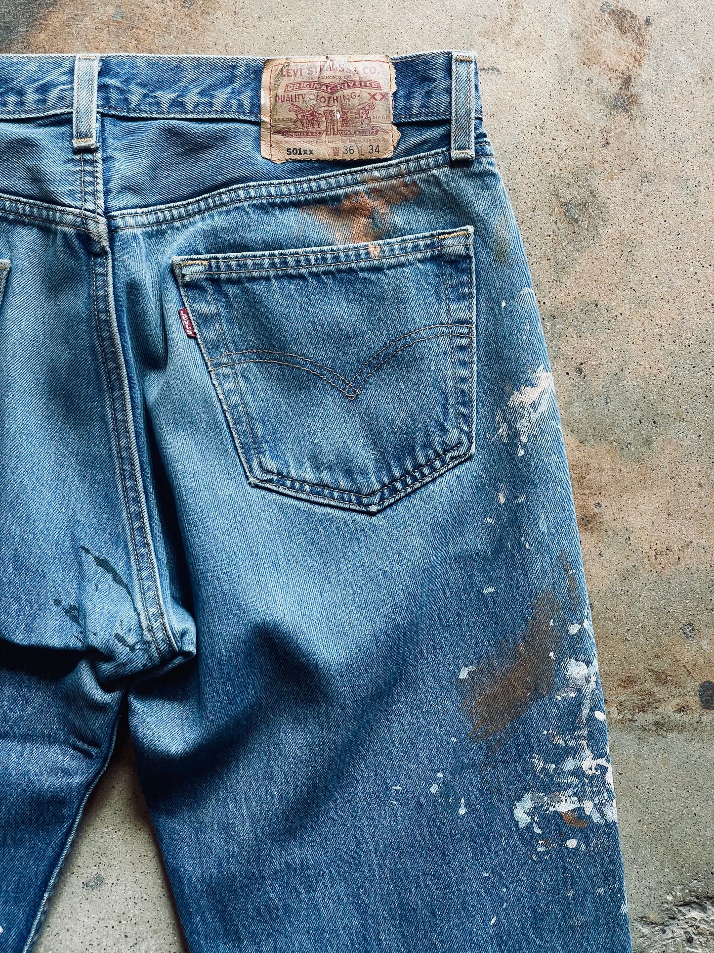 1999 Levi’s 501 Painted Denim | 35x32
