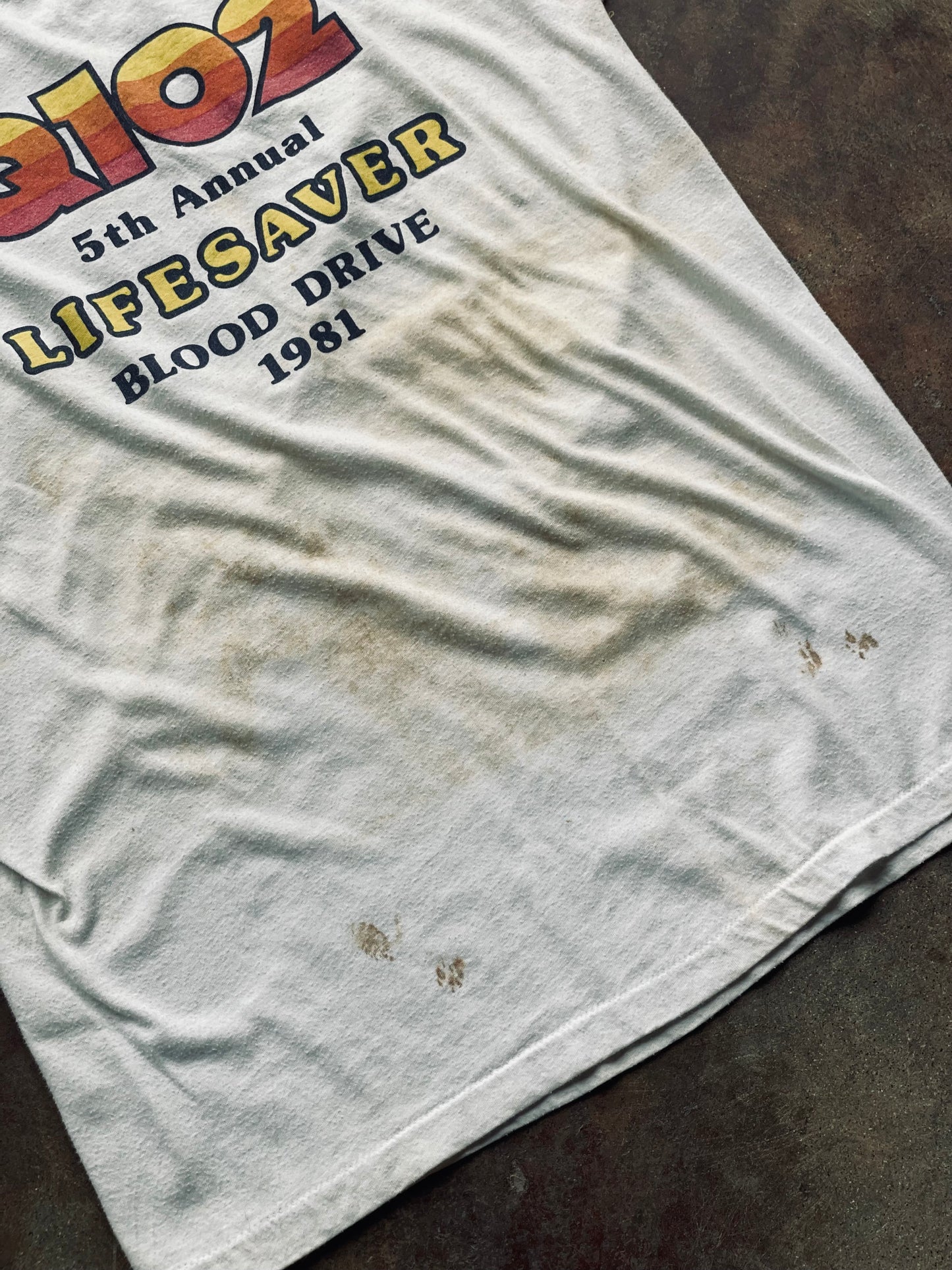 1981 Q102 Blood Drive Ringer Tee | Medium