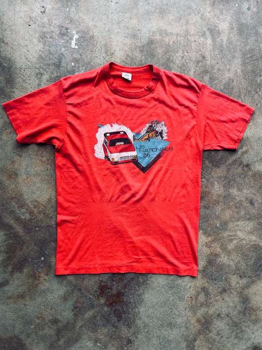 1986 U.S. Nationals Drag Racing Tee | X-Large