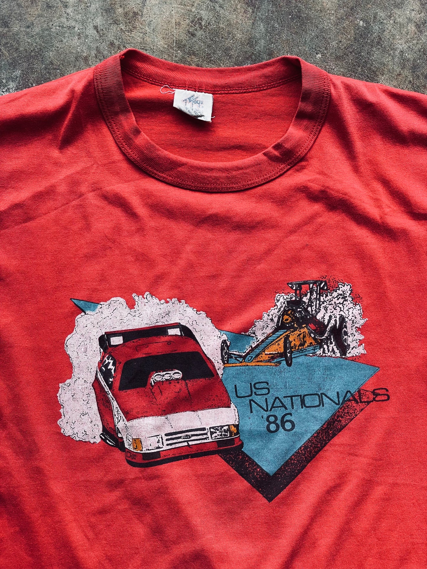 1986 U.S. Nationals Drag Racing Tee | X-Large