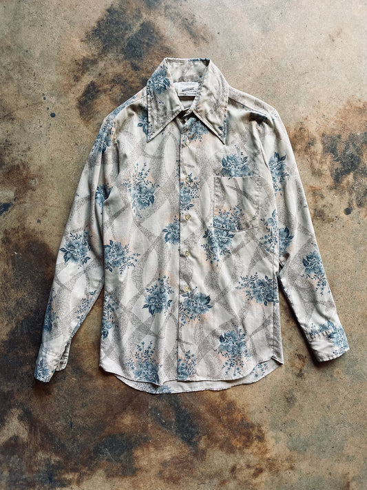 1970’s National Coast to Coast Floral Bouquet Print Shirt | Small