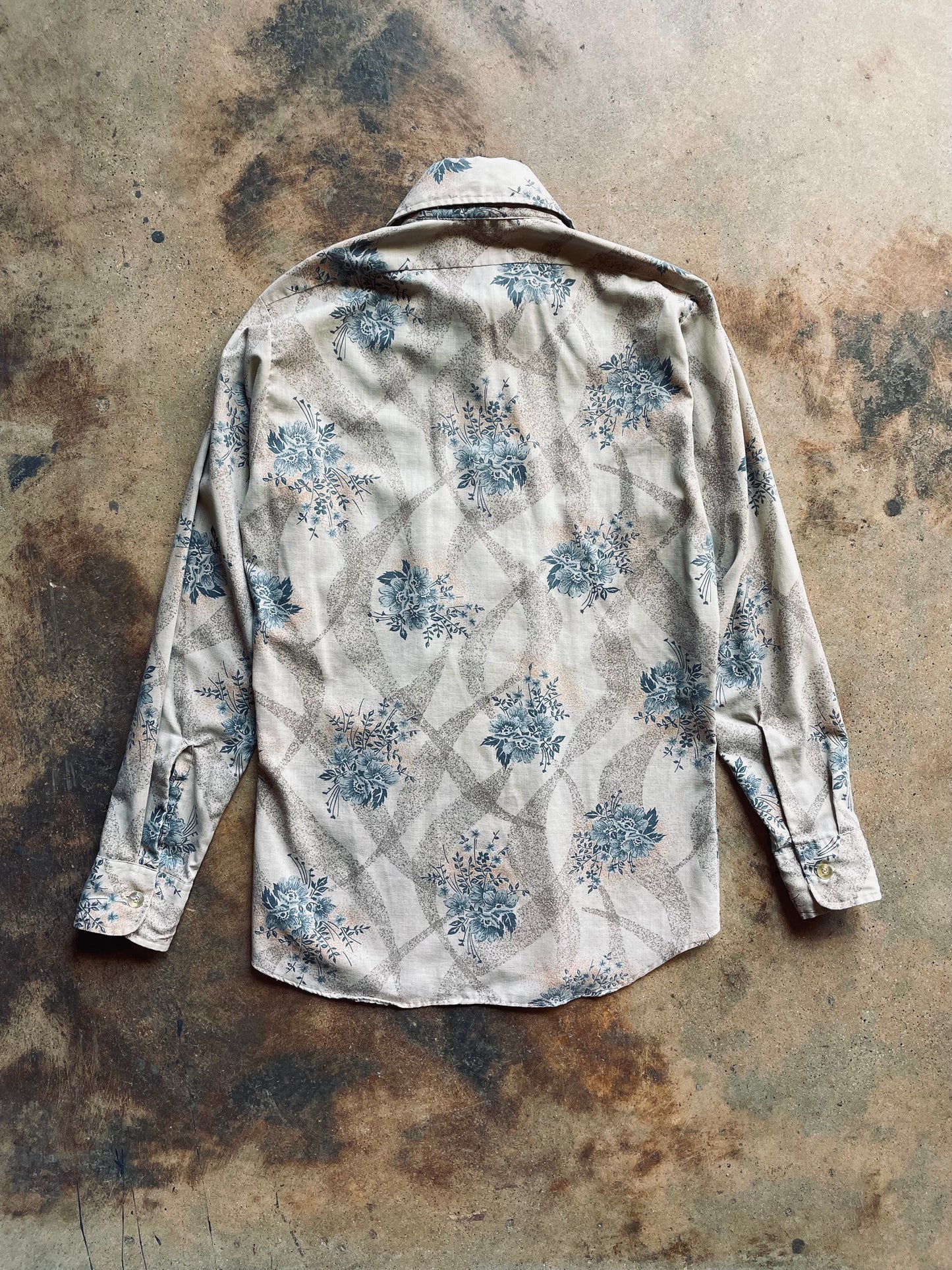 1970’s National Coast to Coast Floral Bouquet Print Shirt | Small