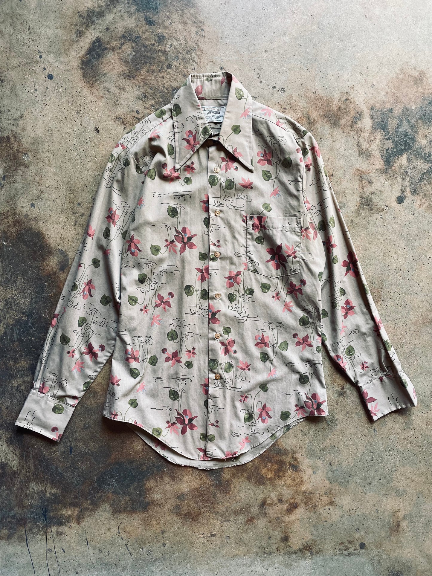 1970’s National Coast to Coast Floral Shirt | Small