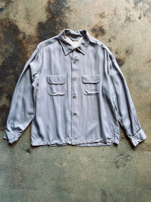 1950’s Pilgrim Gaberdine Loop Collar Shirt | Large