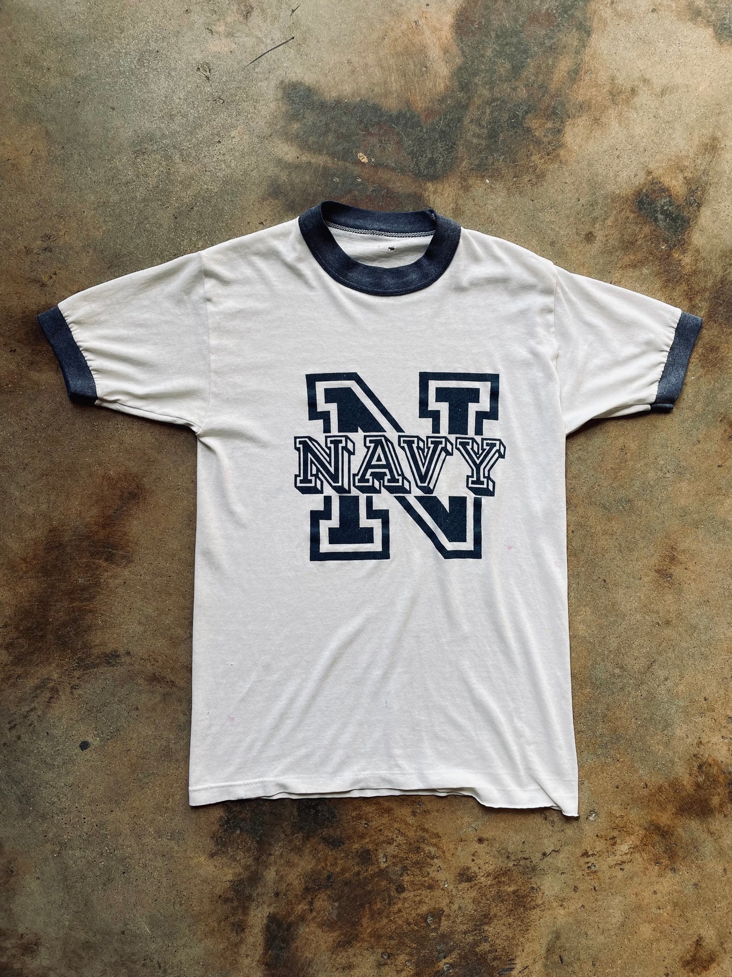 1980’s Navy Ringer Tee | Small