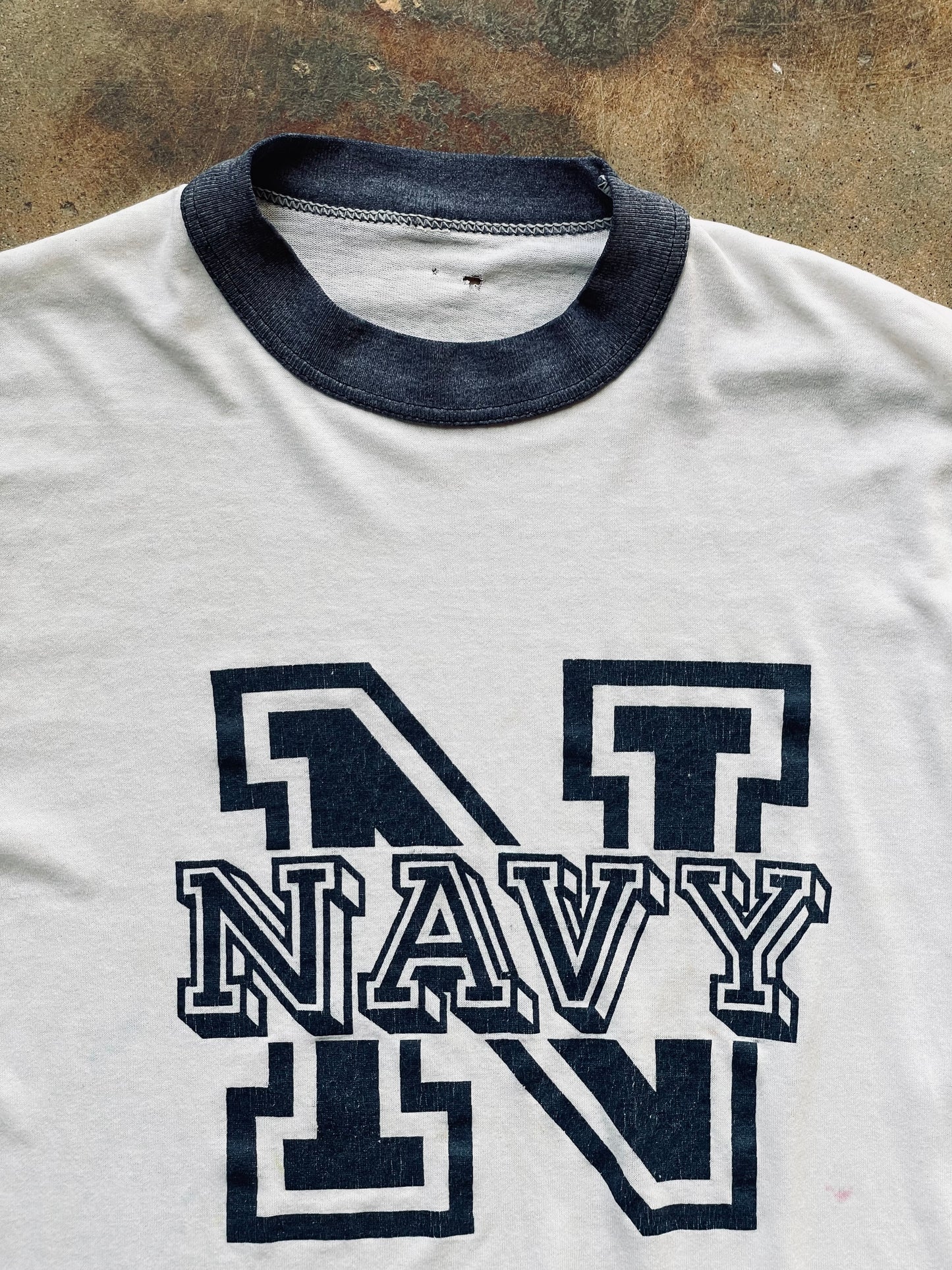 1980’s Navy Ringer Tee | Small