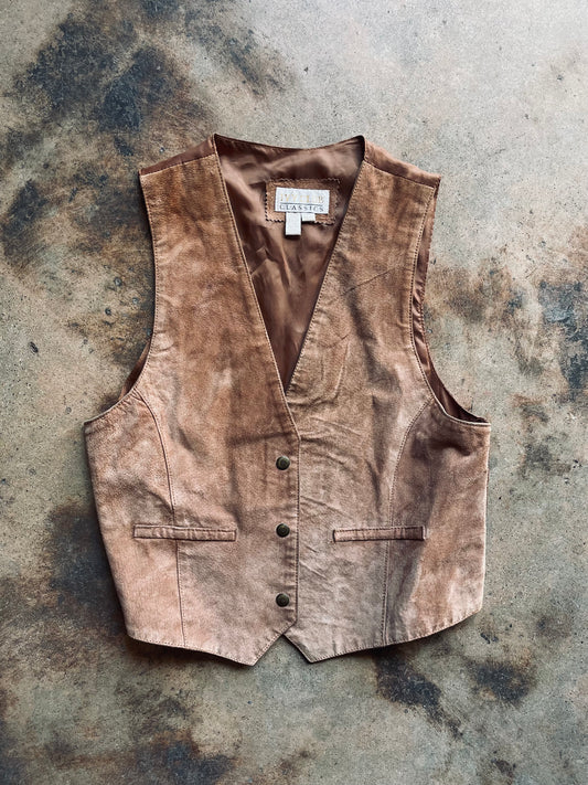Vintage Ivy Club Classics Leather Vest | Medium