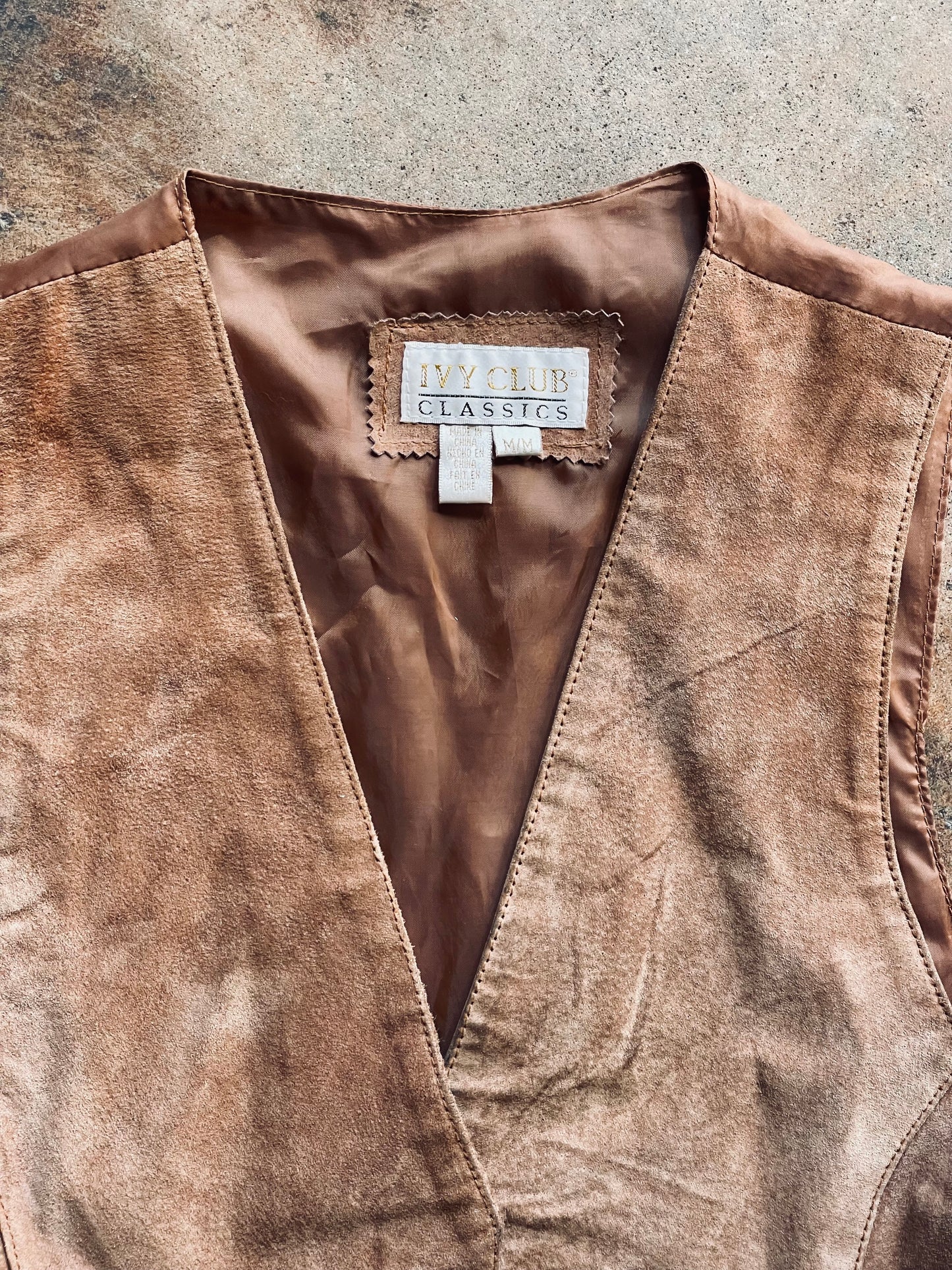 Vintage Ivy Club Classics Leather Vest | Medium
