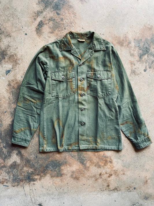 Vintage U.S. Military Sateen Shirt | Medium