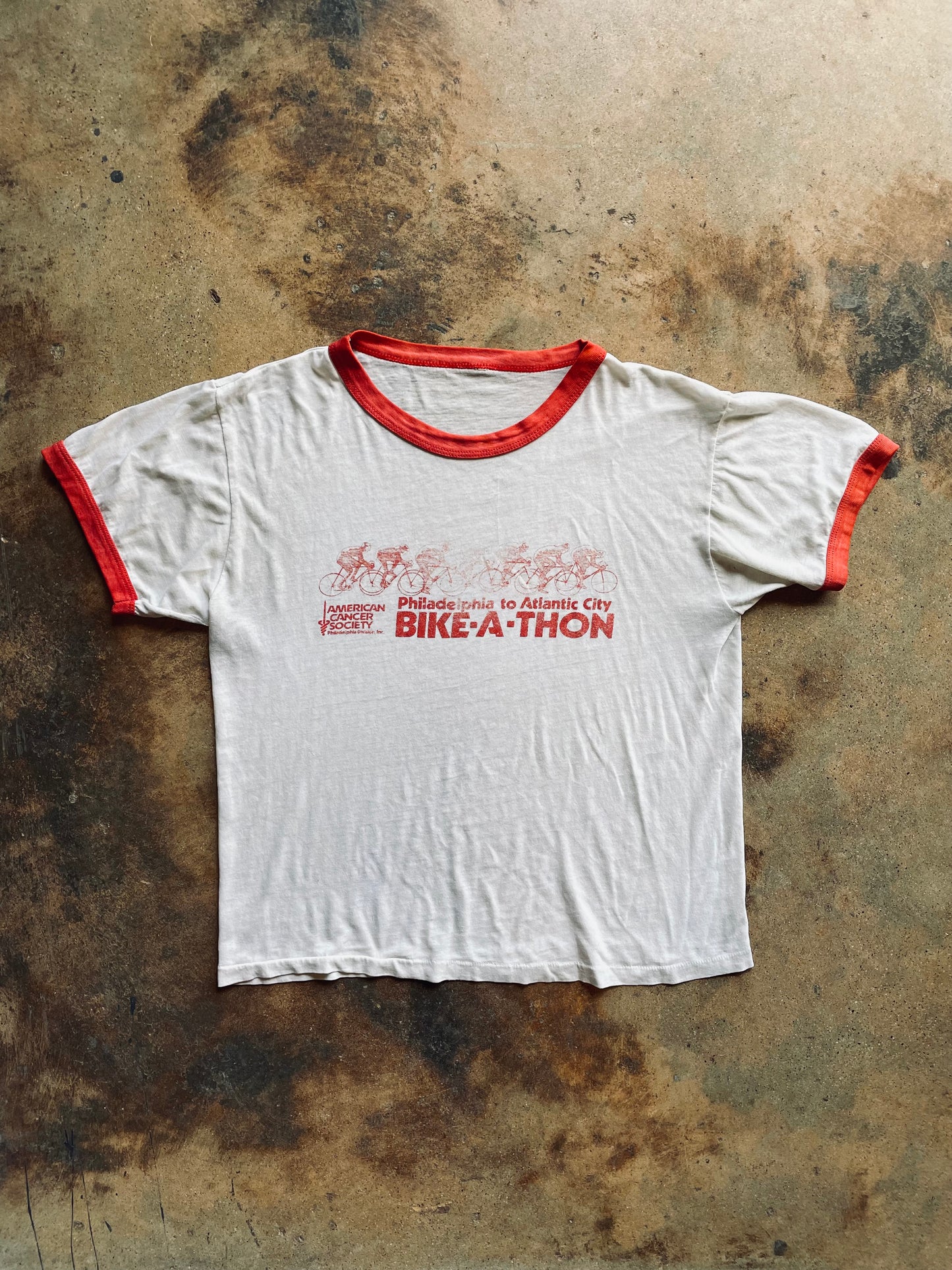 1984 ACS Bike-A-Thon Ringer Tee | Medium