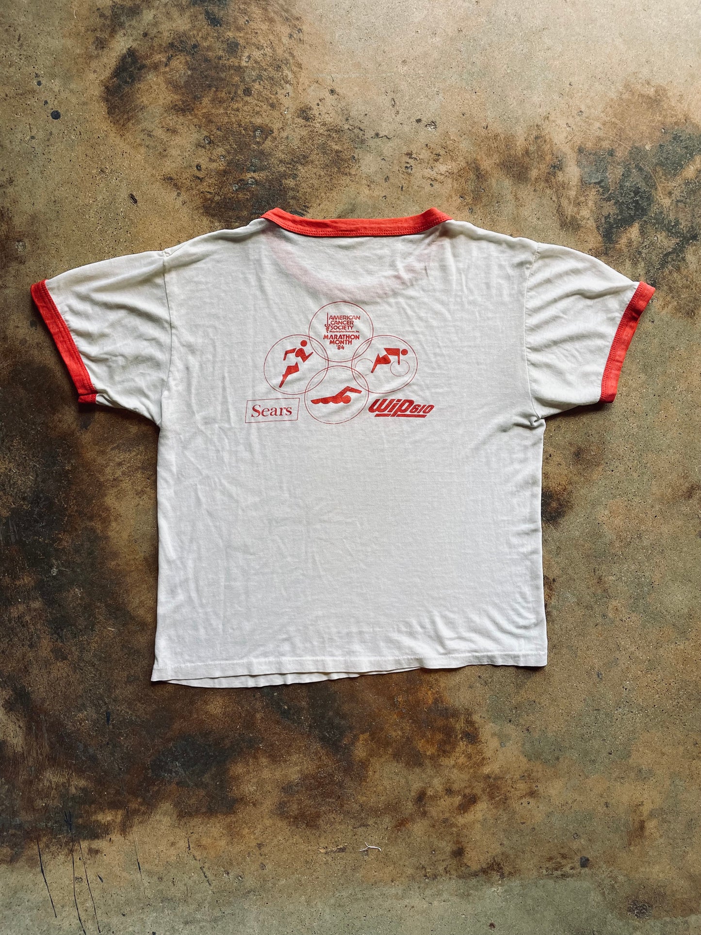 1984 ACS Bike-A-Thon Ringer Tee | Medium