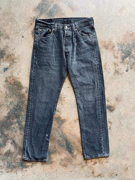 Vintage Levi’s 501 Washed Black Denim | 30x30