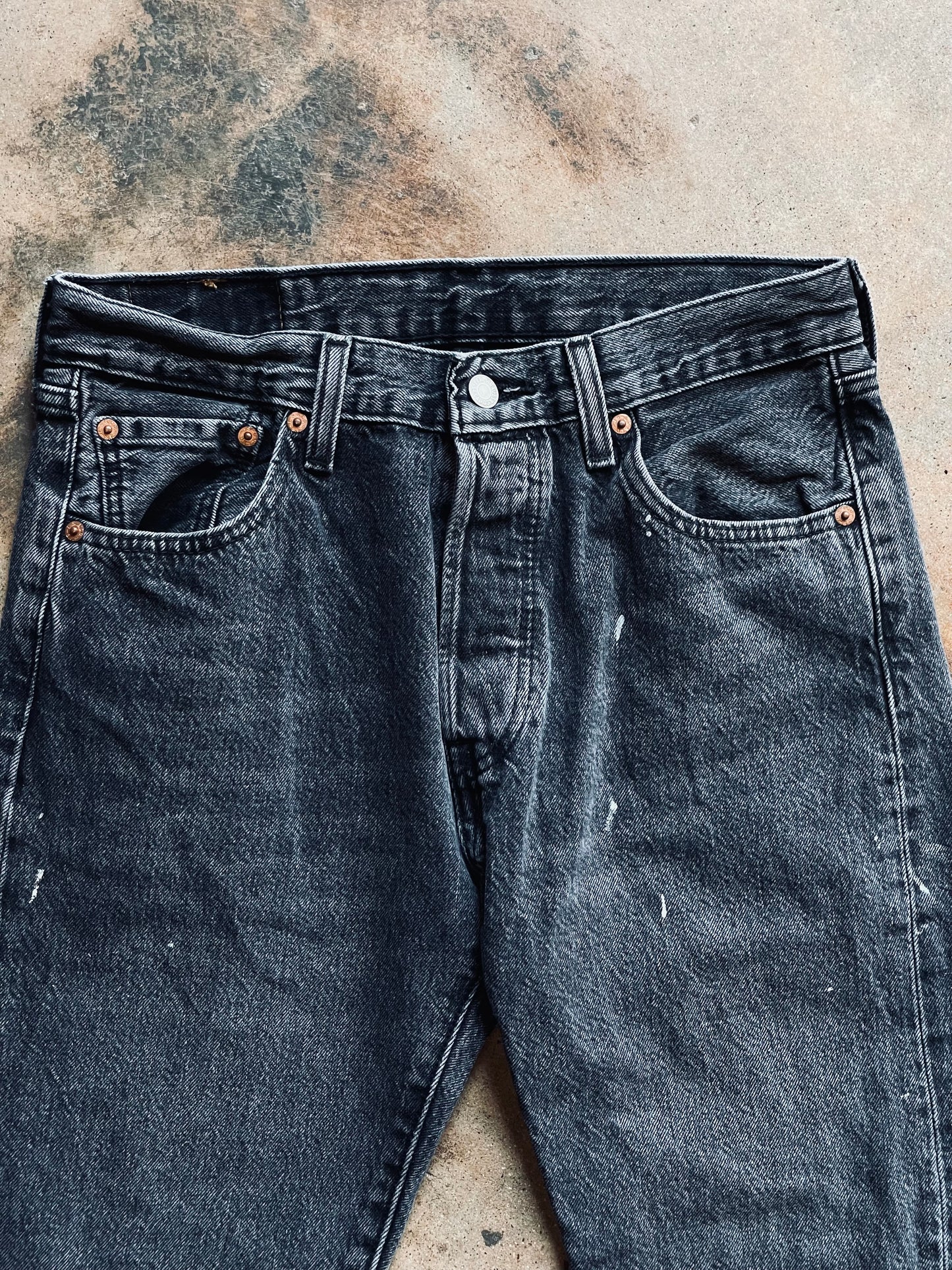 Vintage Levi’s 501 Washed Black Denim | 30x30
