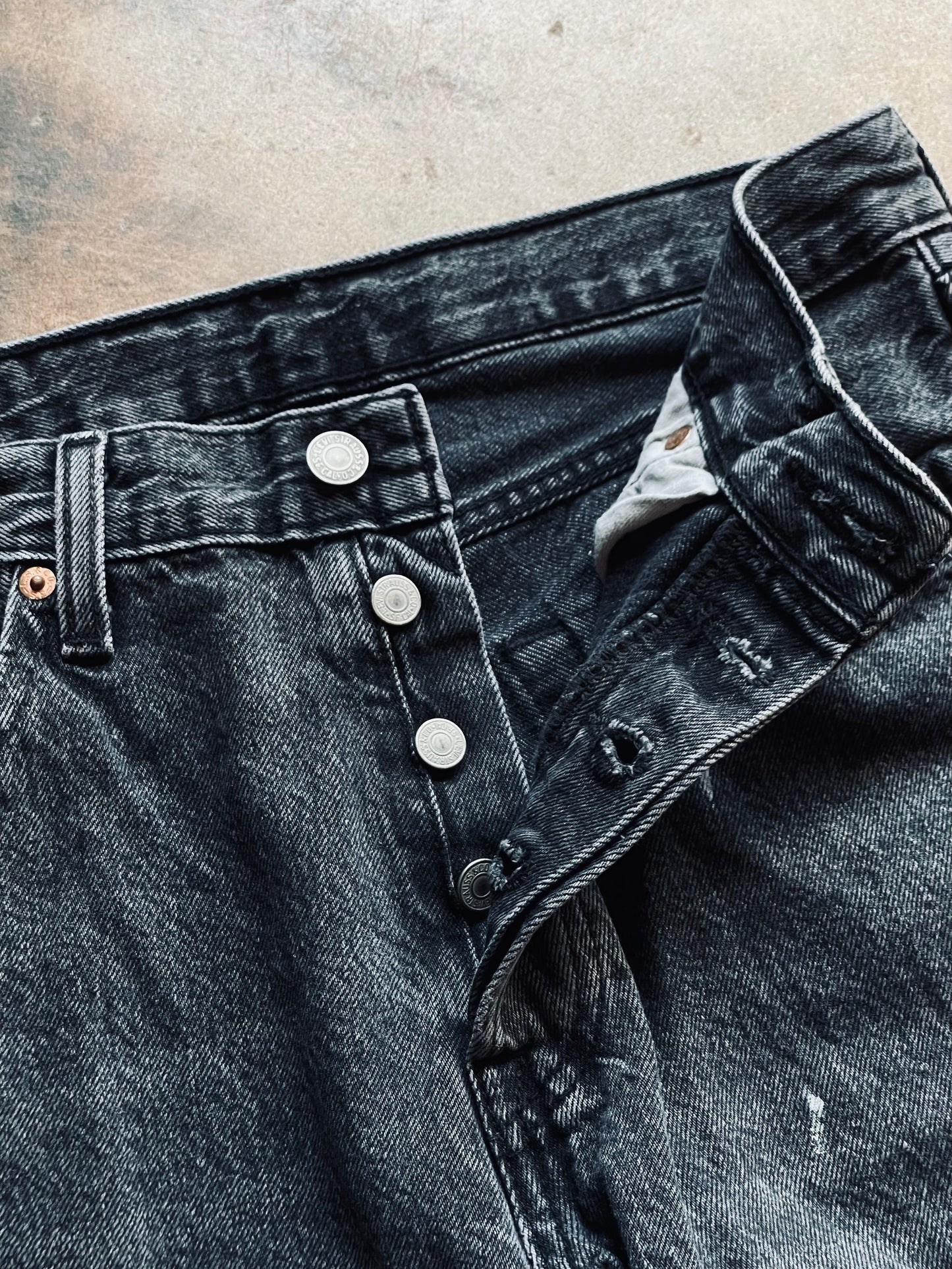 Vintage Levi’s 501 Washed Black Denim | 30x30