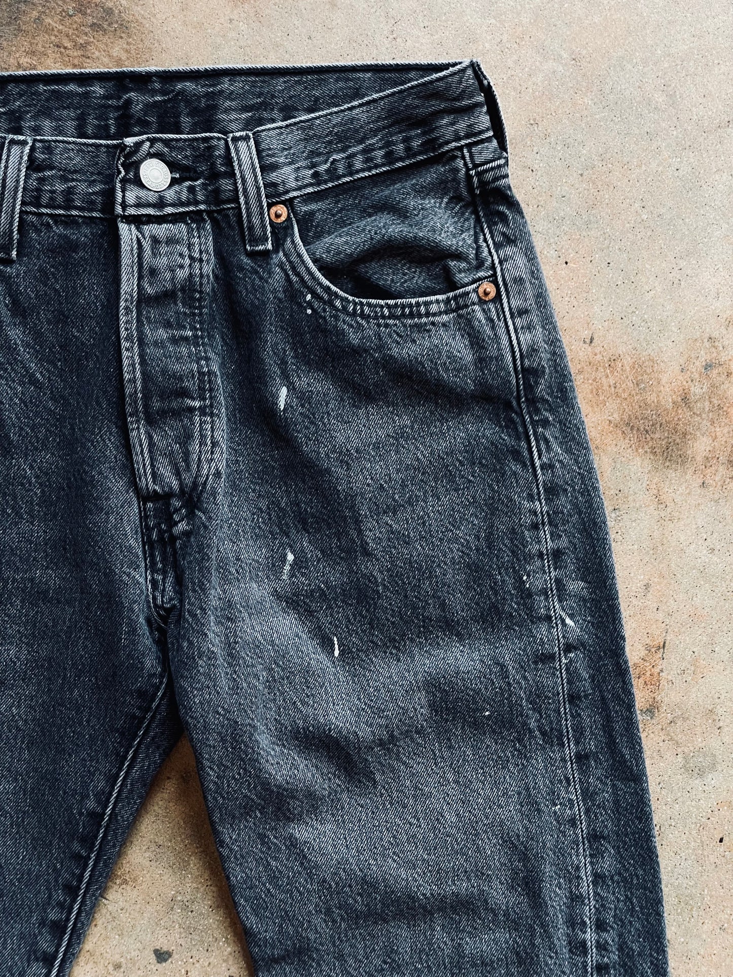 Vintage Levi’s 501 Washed Black Denim | 30x30